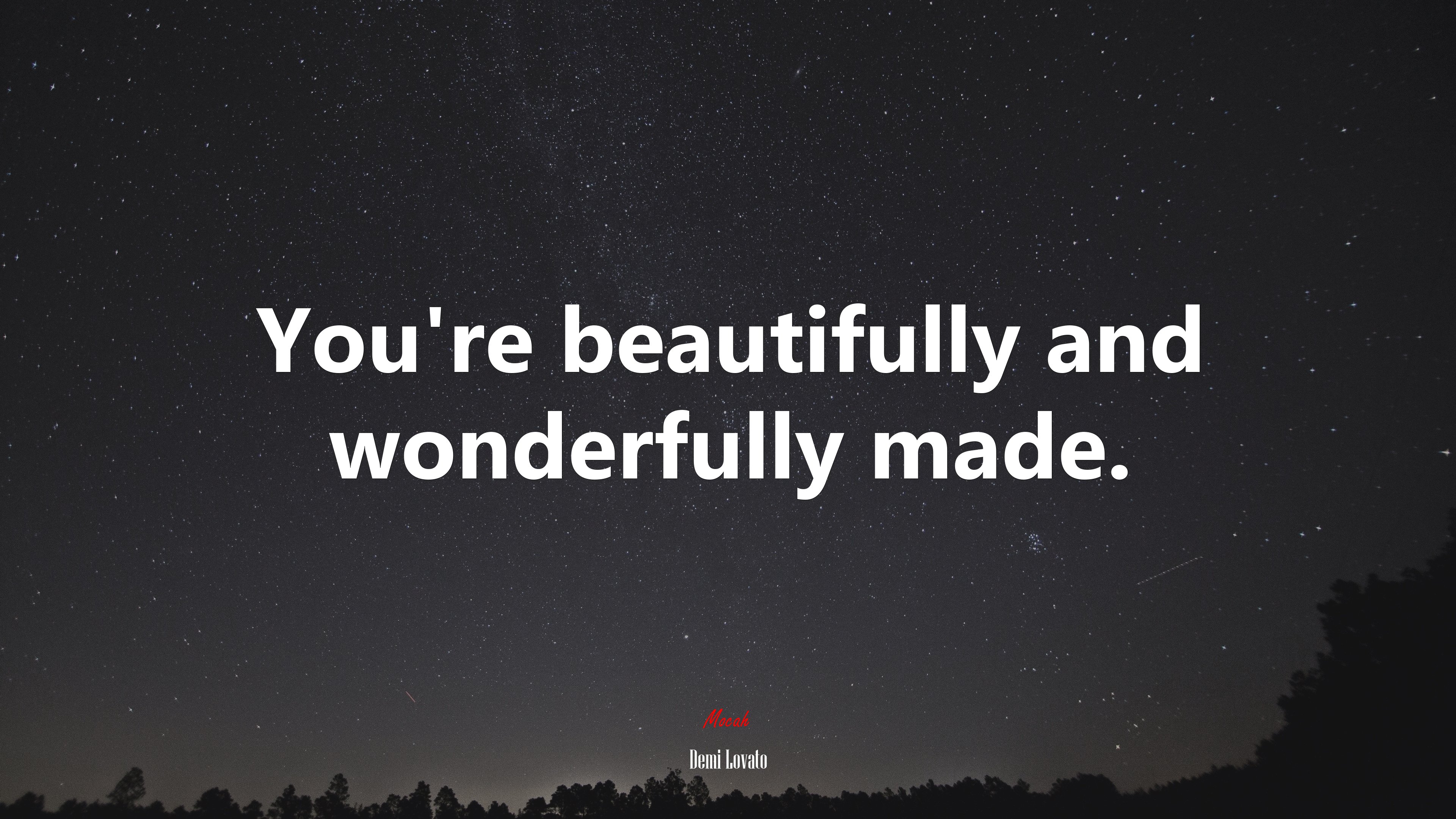 You’re beautifully and wonderfully made. | Demi Lovato quote HD Wallpaper