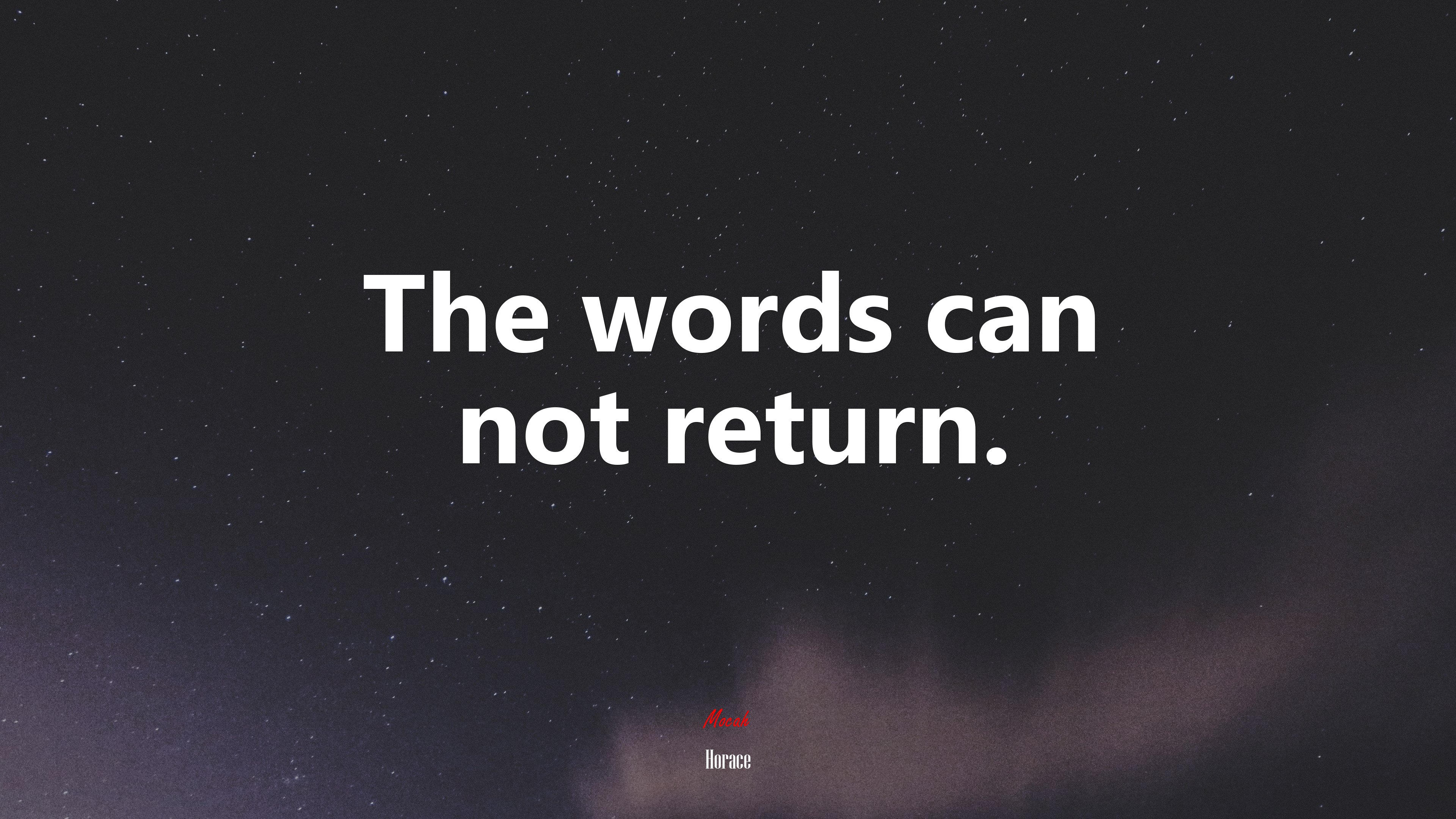 The words can not return. | Horace quote HD Wallpaper