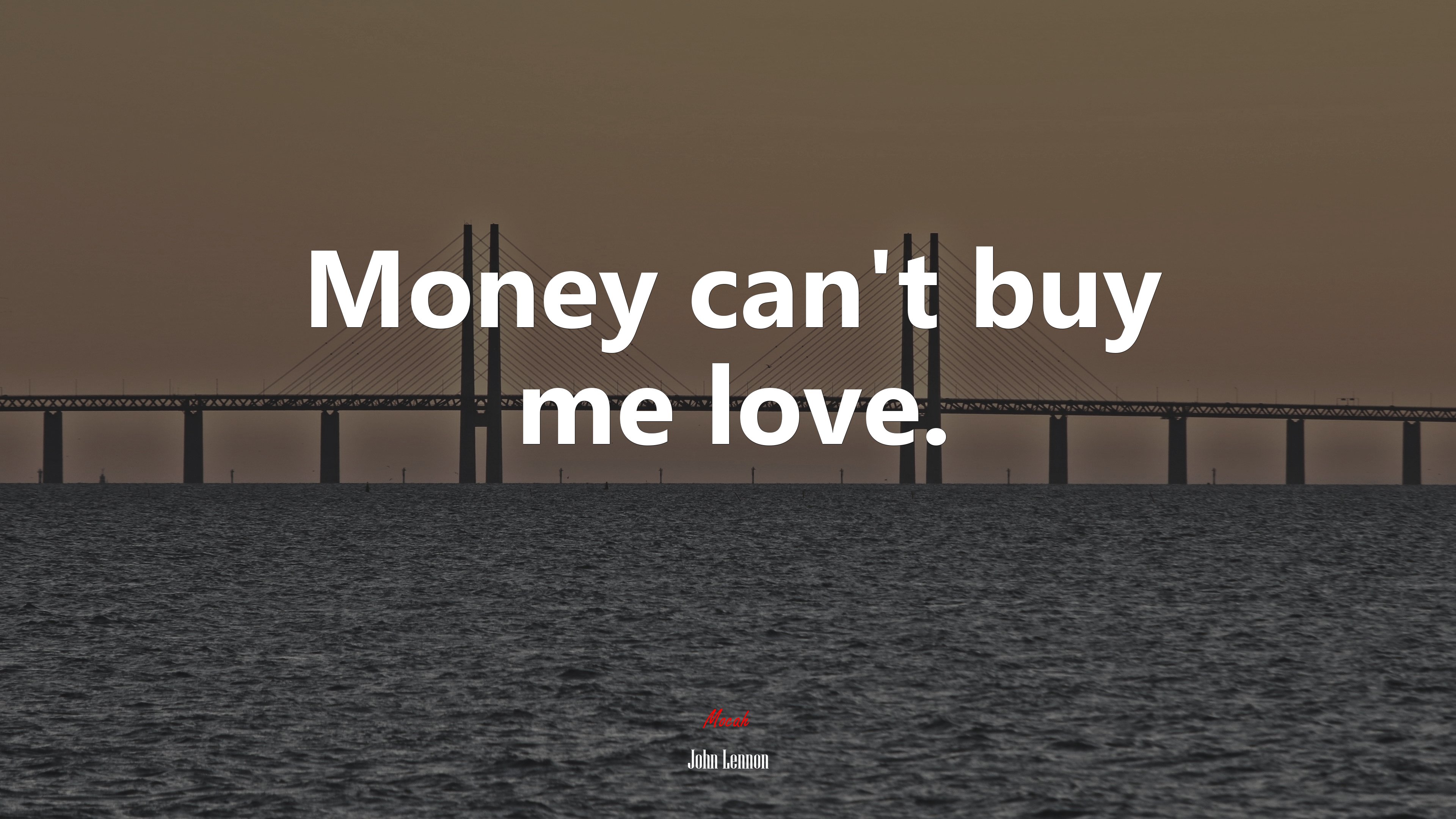 Money can’t buy me love. | John Lennon quote HD Wallpaper