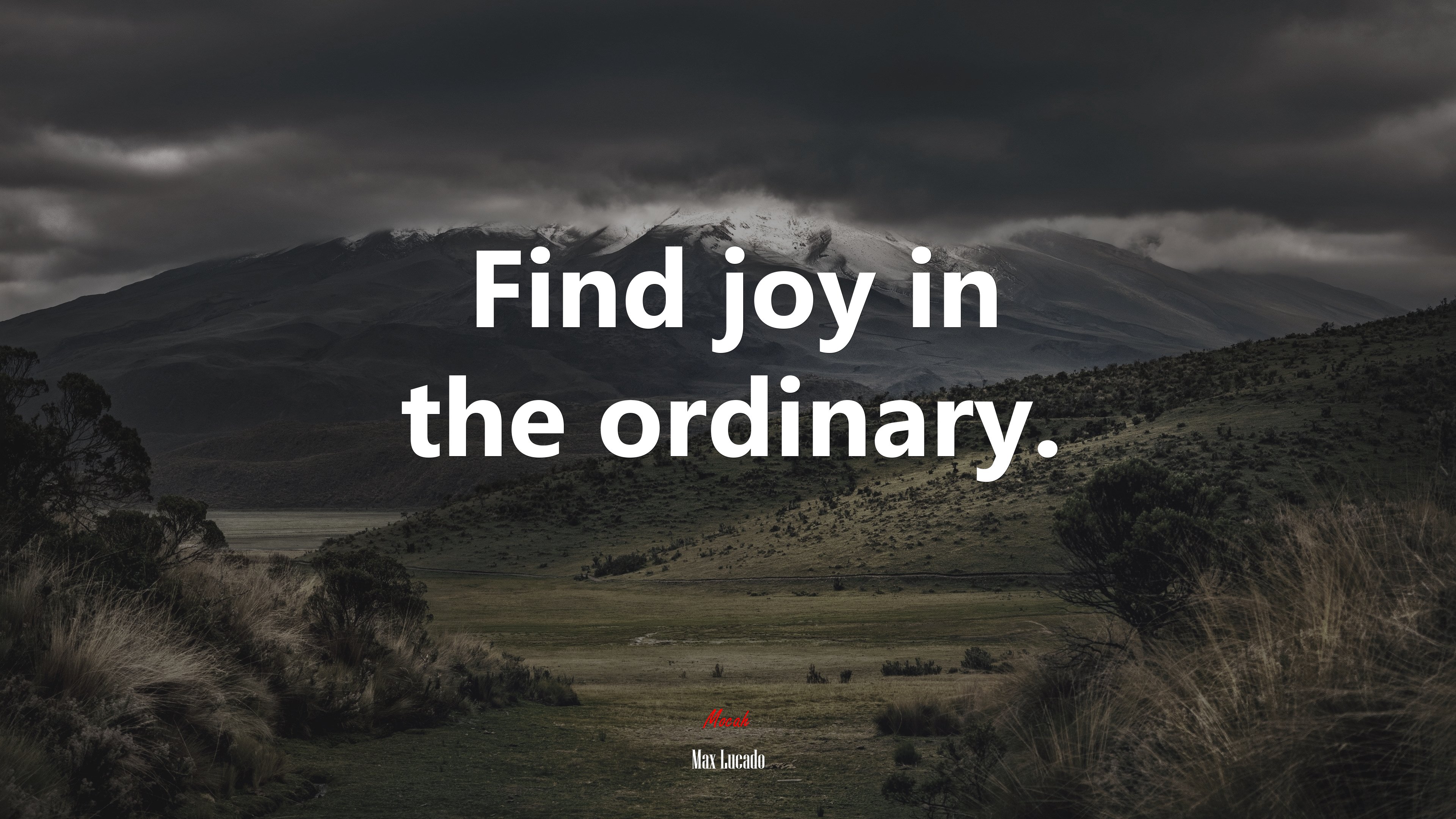 Find joy in the ordinary. | Max Lucado quote HD Wallpaper