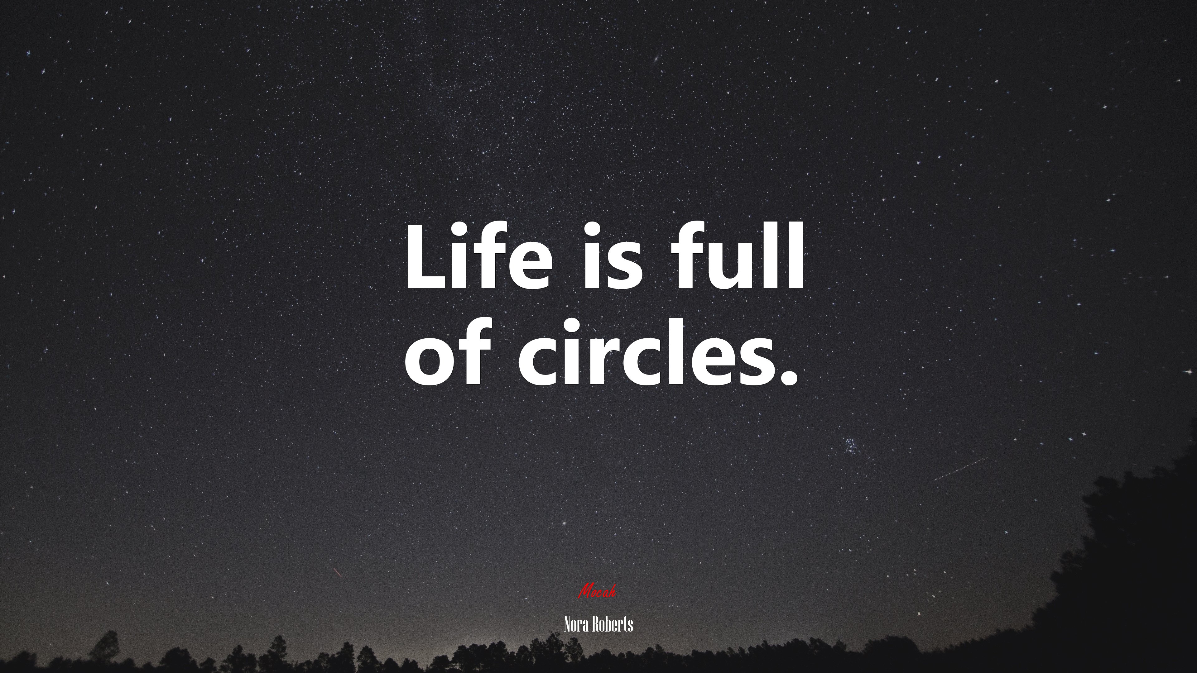 Life is full of circles. | Nora Roberts quote HD Wallpaper