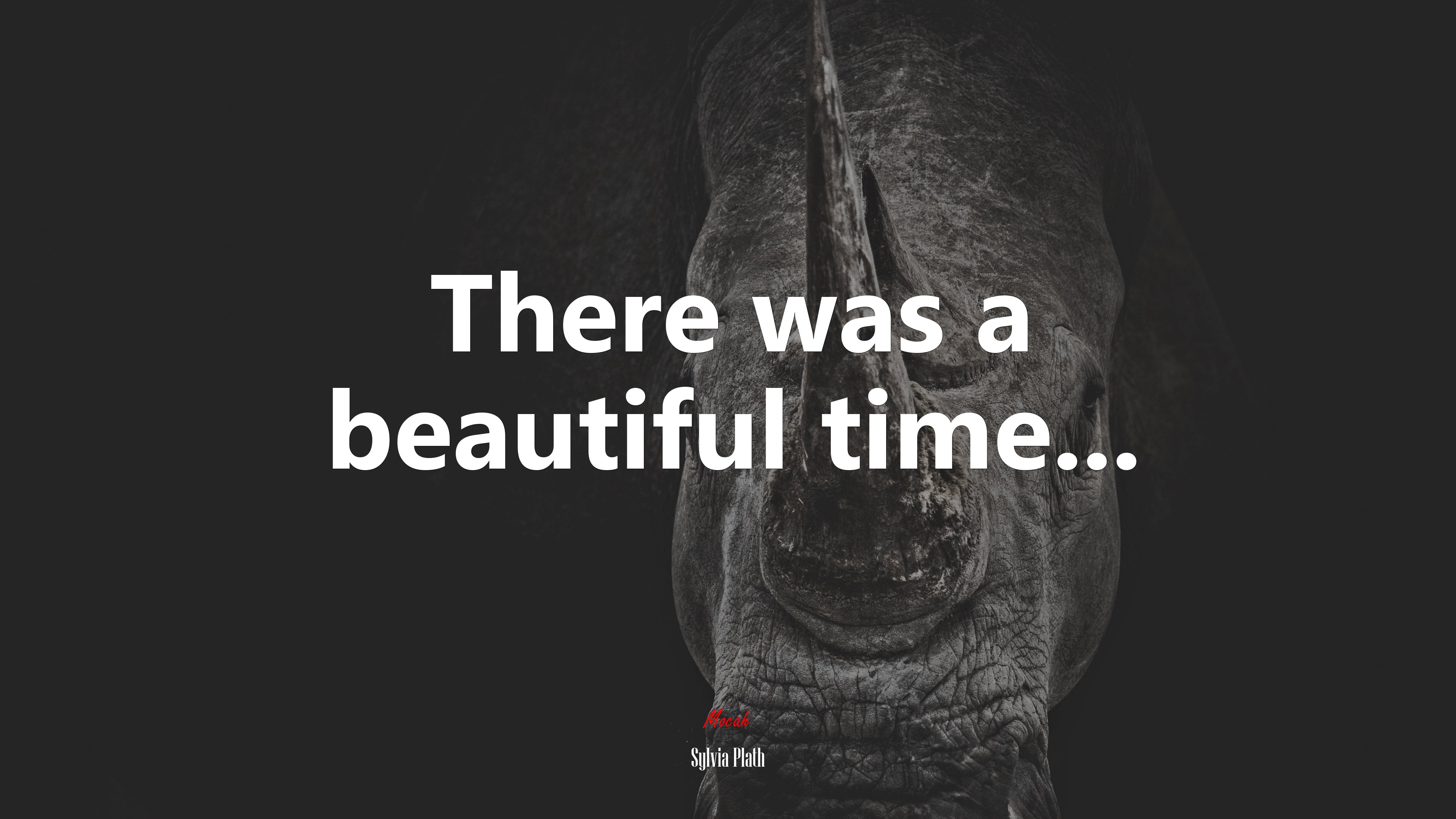 There was a beautiful time... | Sylvia Plath quote HD Wallpaper