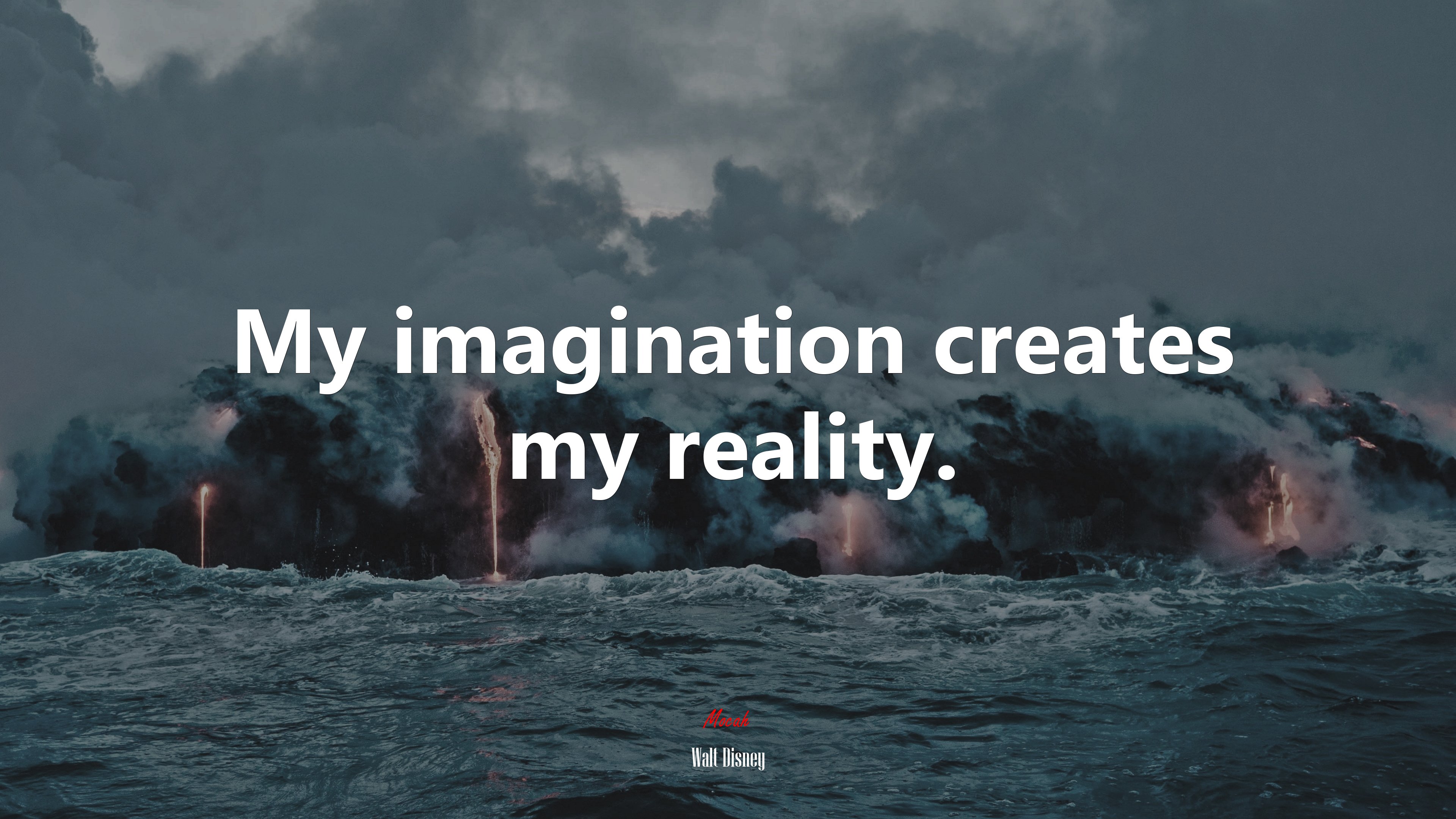 My imagination creates my reality. | Walt Disney quote HD Wallpaper