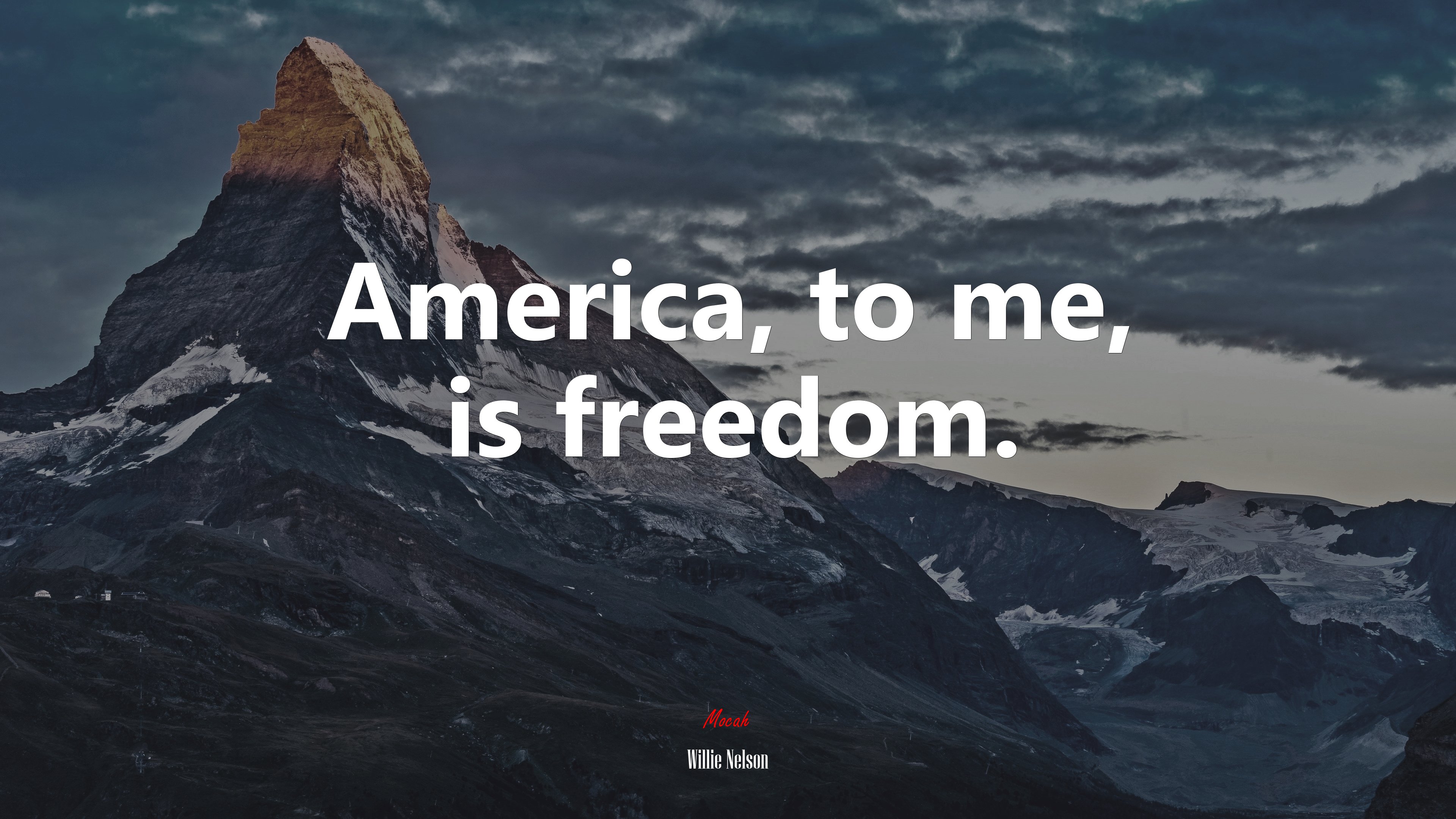 America, to me, is freedom. | Willie Nelson quote HD Wallpaper