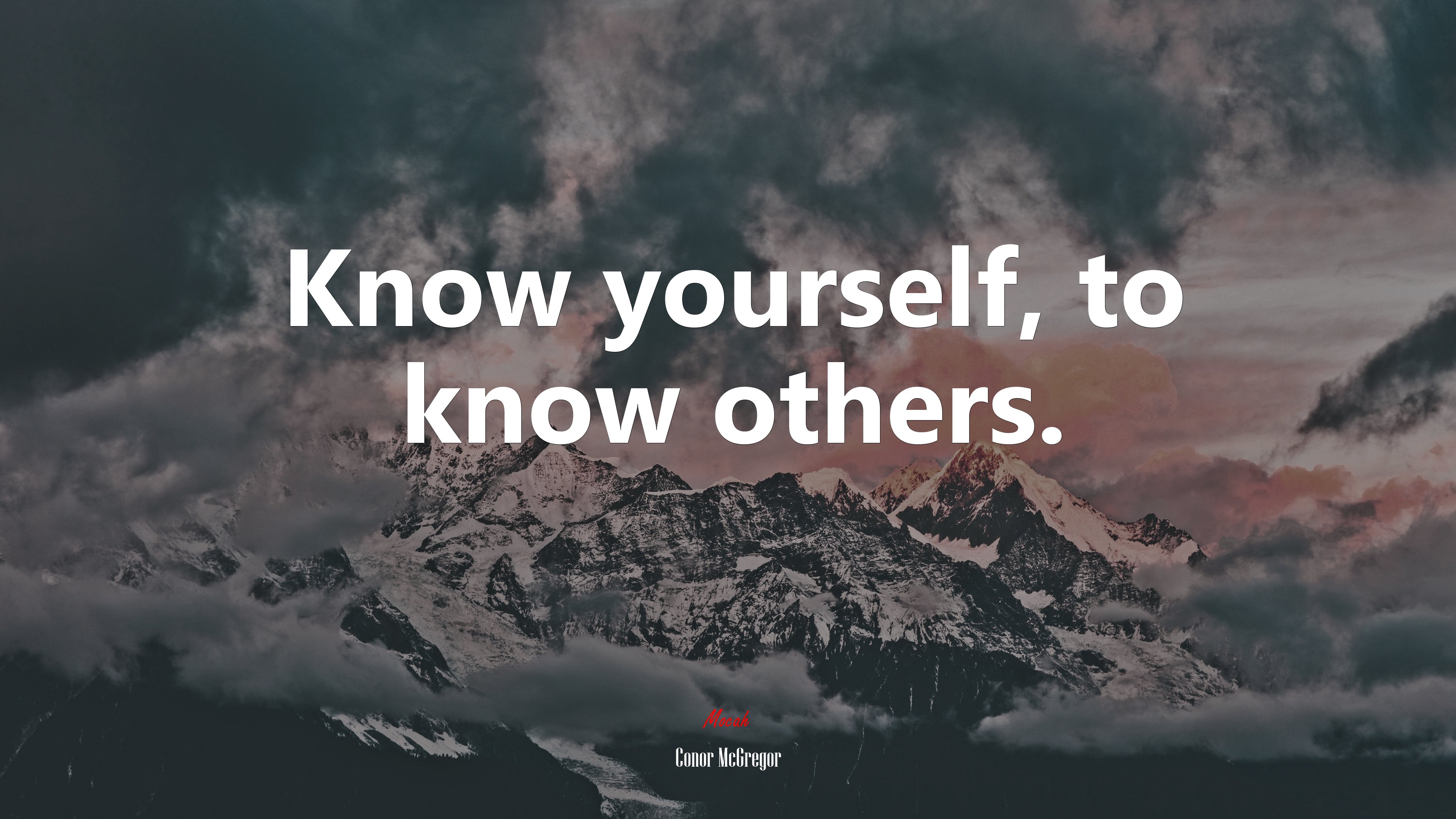 Know yourself, to know others. | Conor McGregor quote HD Wallpaper