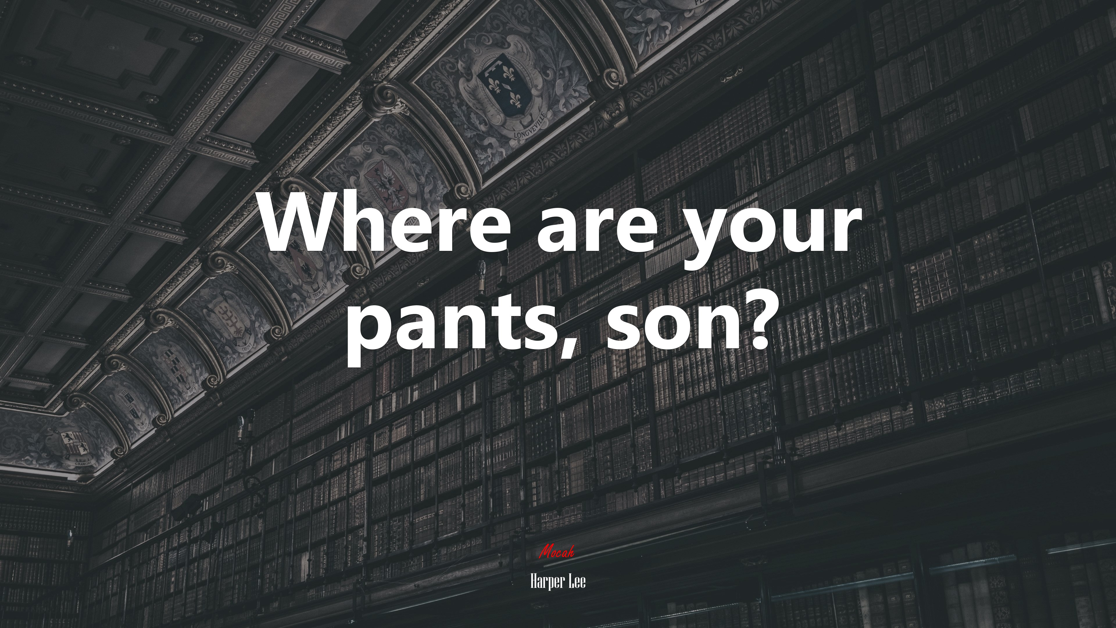 Where are your pants, son? | Harper Lee quote HD Wallpaper