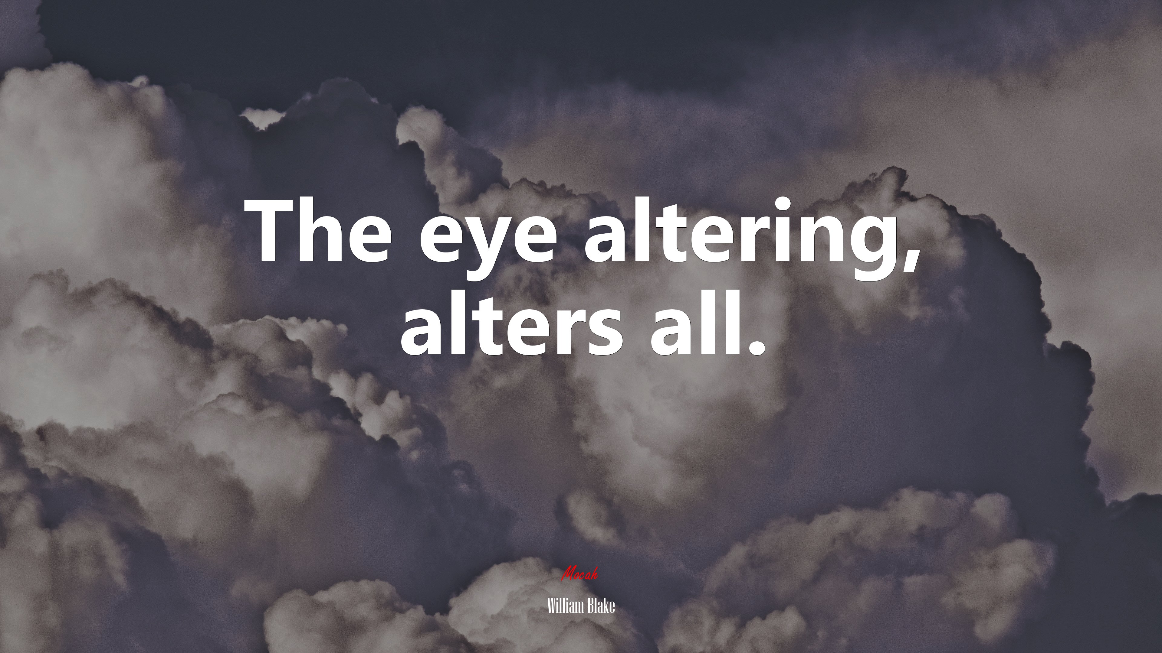 The eye altering, alters all. | William Blake quote HD Wallpaper