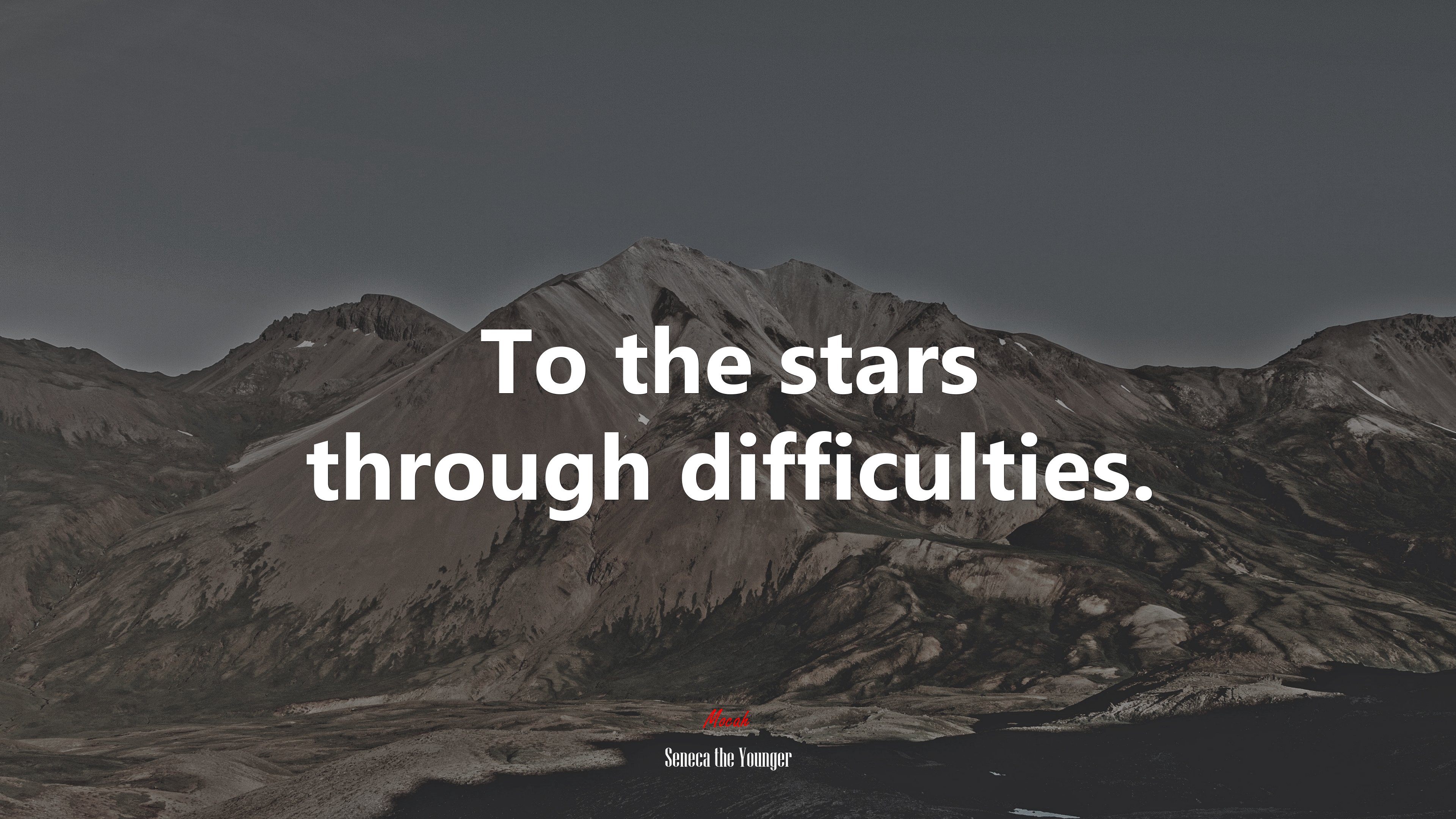 To the stars through difficulties. | Seneca the Younger quote HD Wallpaper