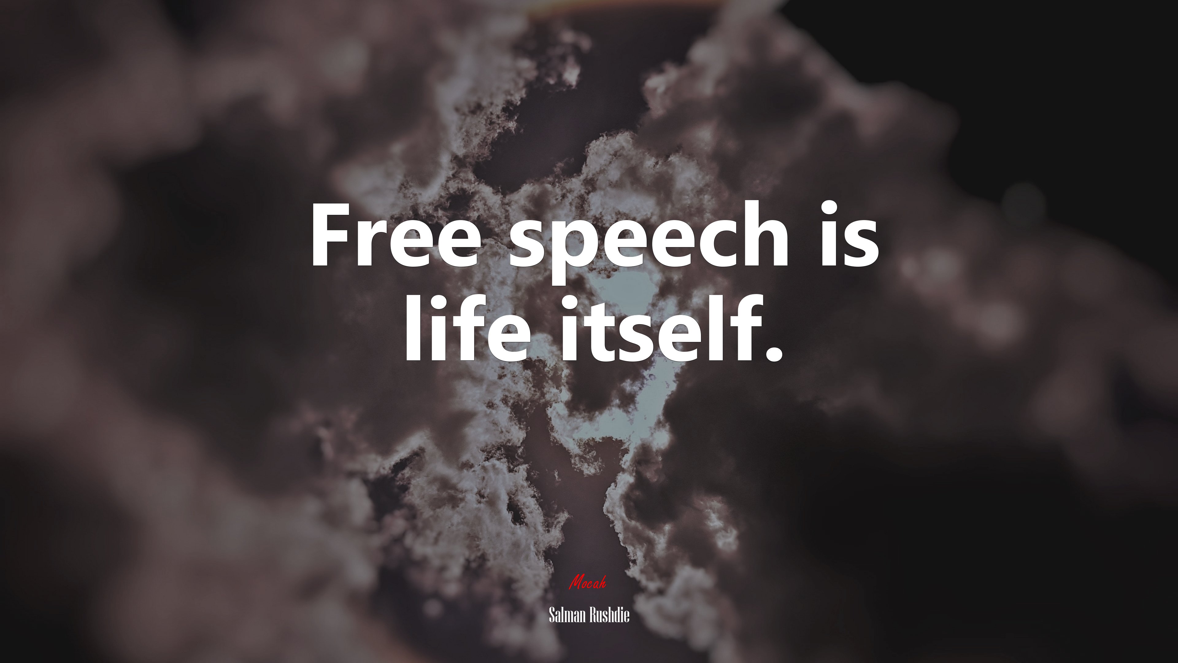 Free speech is life itself. | Salman Rushdie quote HD Wallpaper