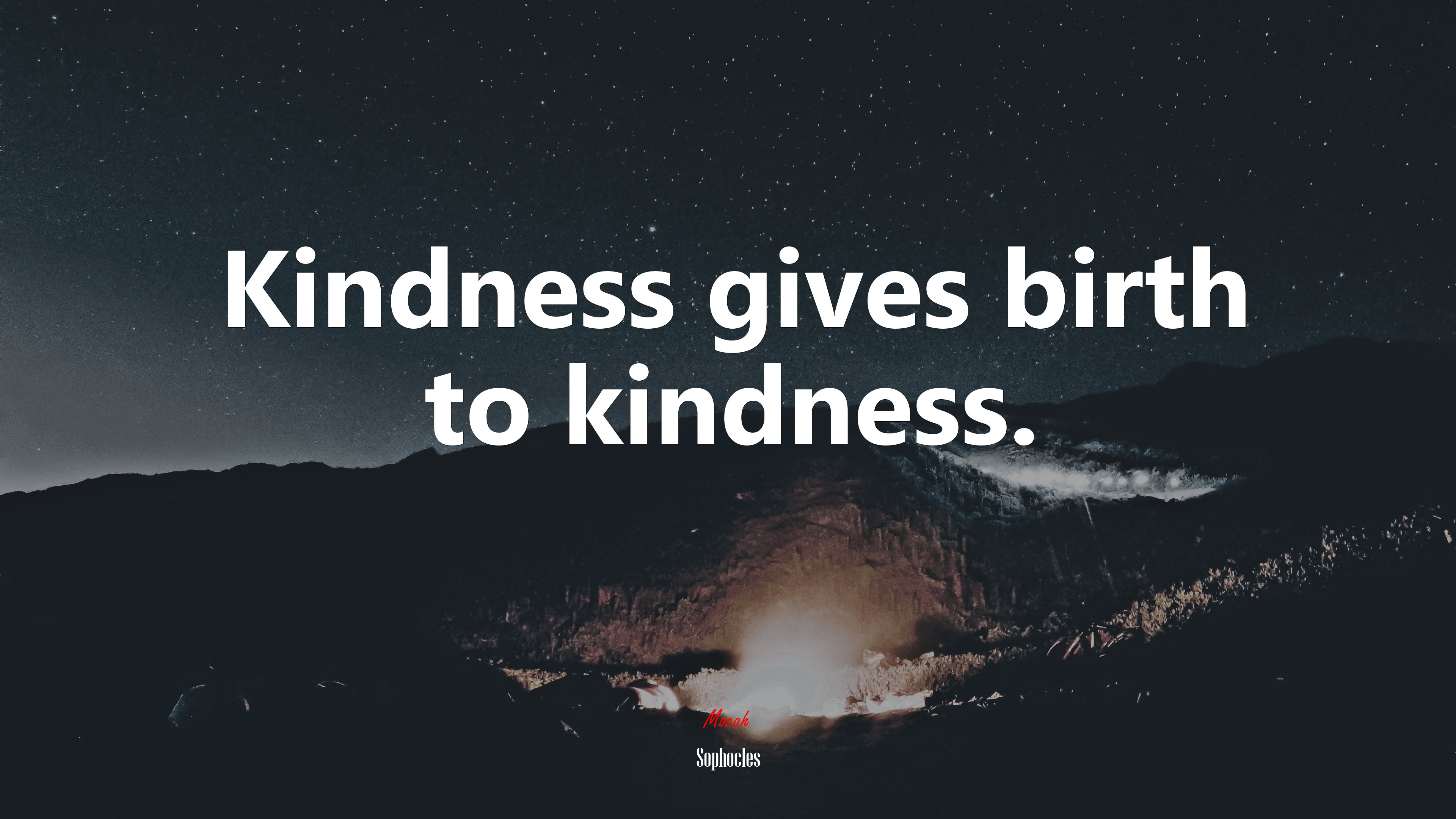 Kindness gives birth to kindness. | Sophocles quote HD Wallpaper
