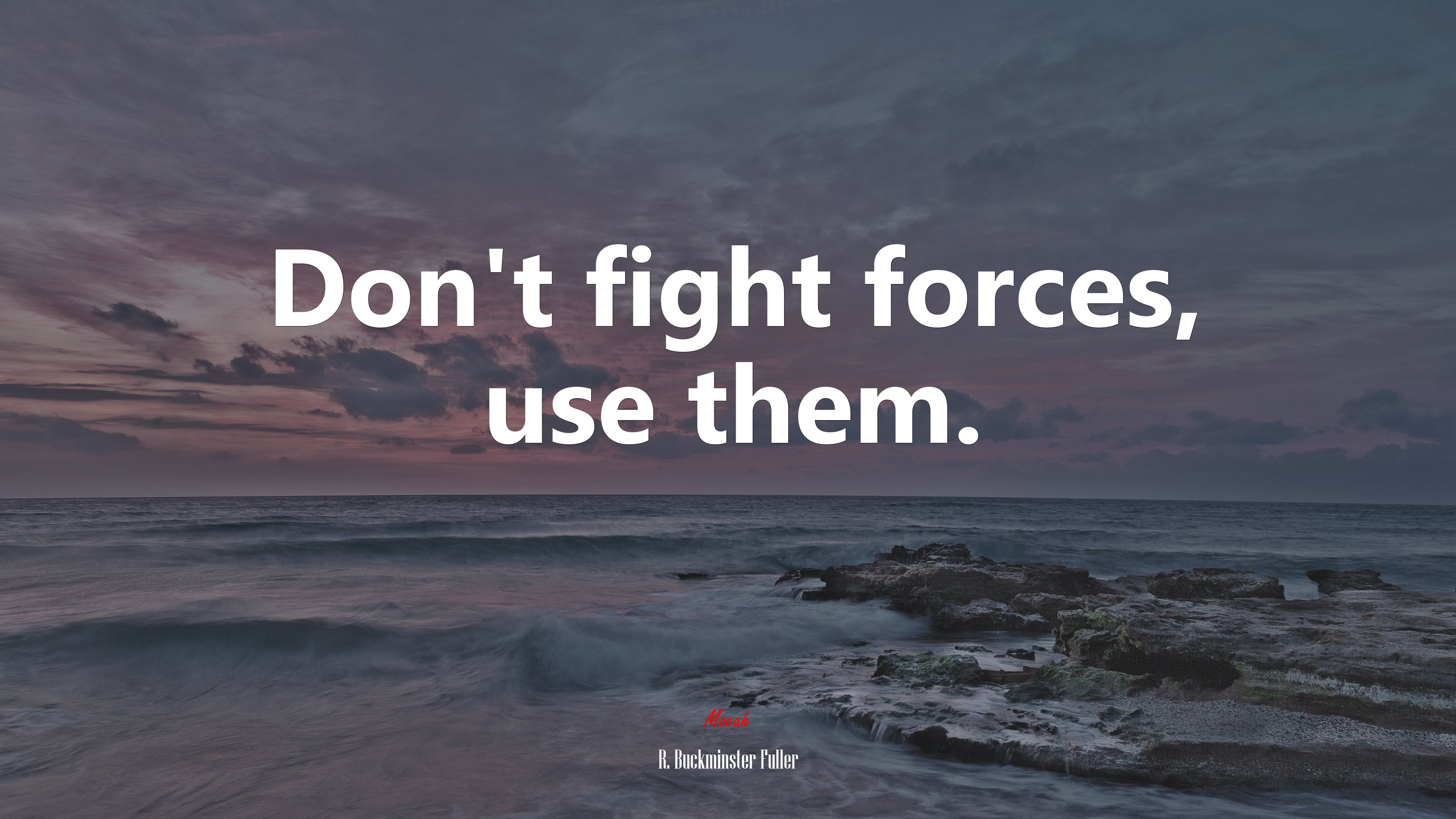 Don’t fight forces, use them. | R. Buckminster Fuller quote HD Wallpaper