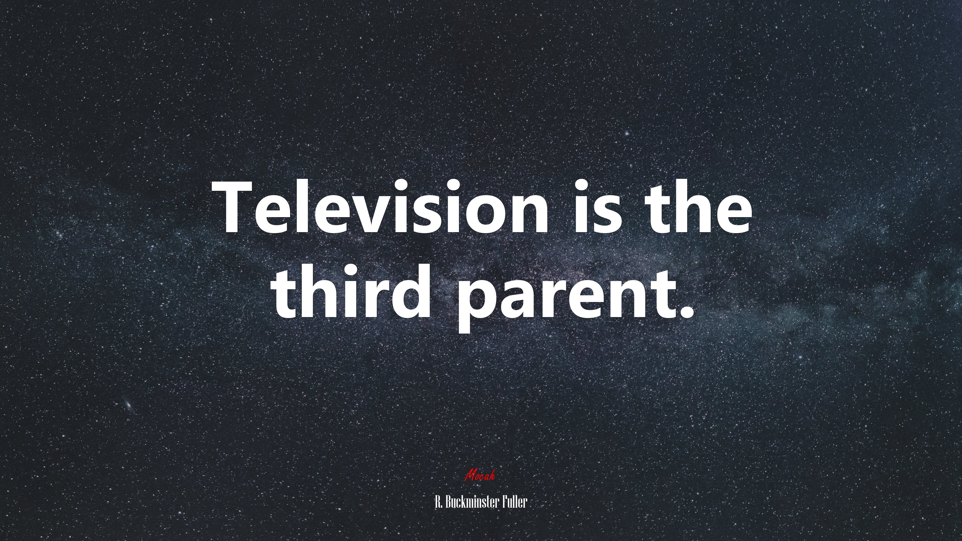 Television is the third parent. | R. Buckminster Fuller quote HD Wallpaper