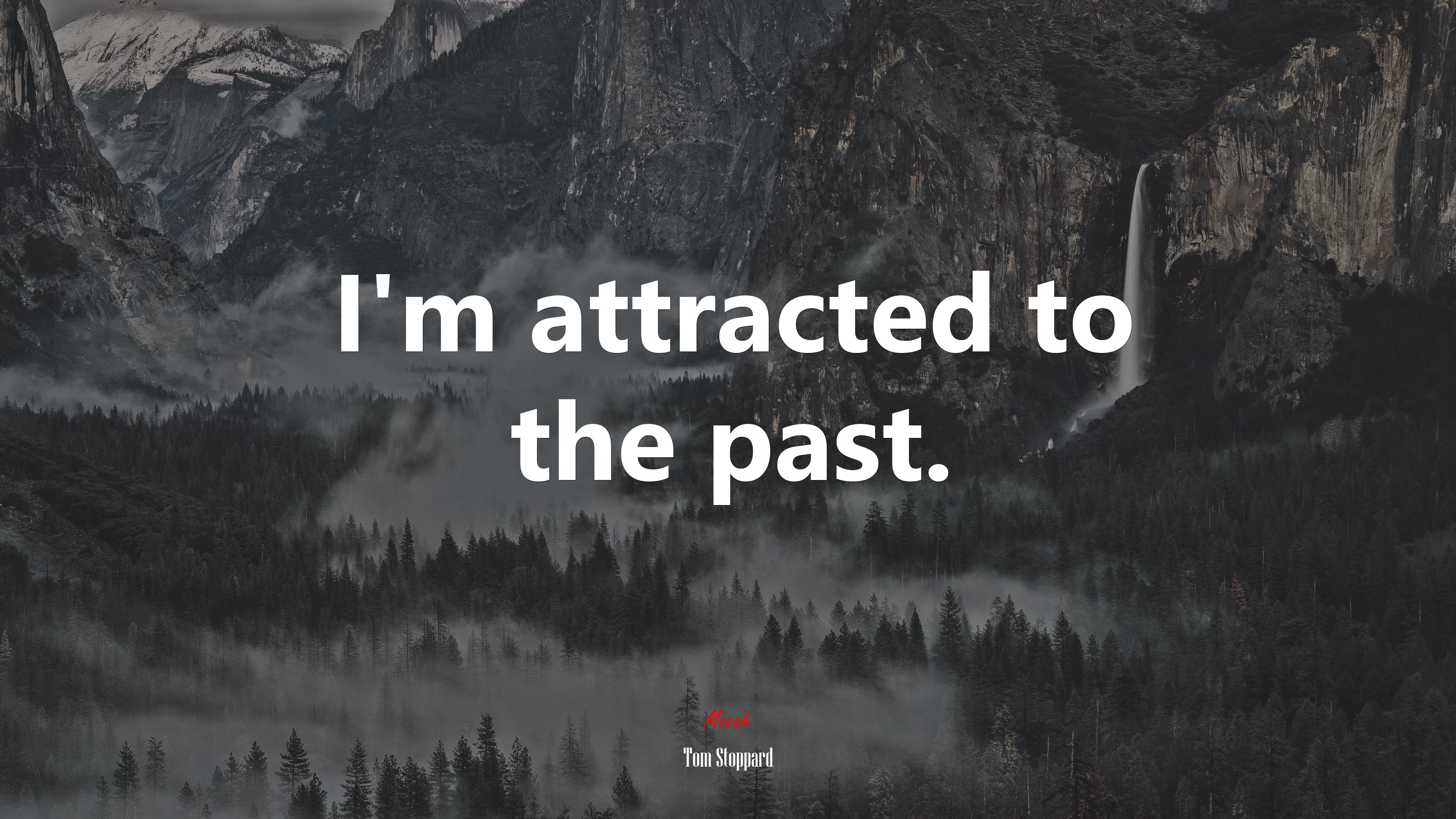 I’m attracted to the past. | Tom Stoppard quote HD Wallpaper
