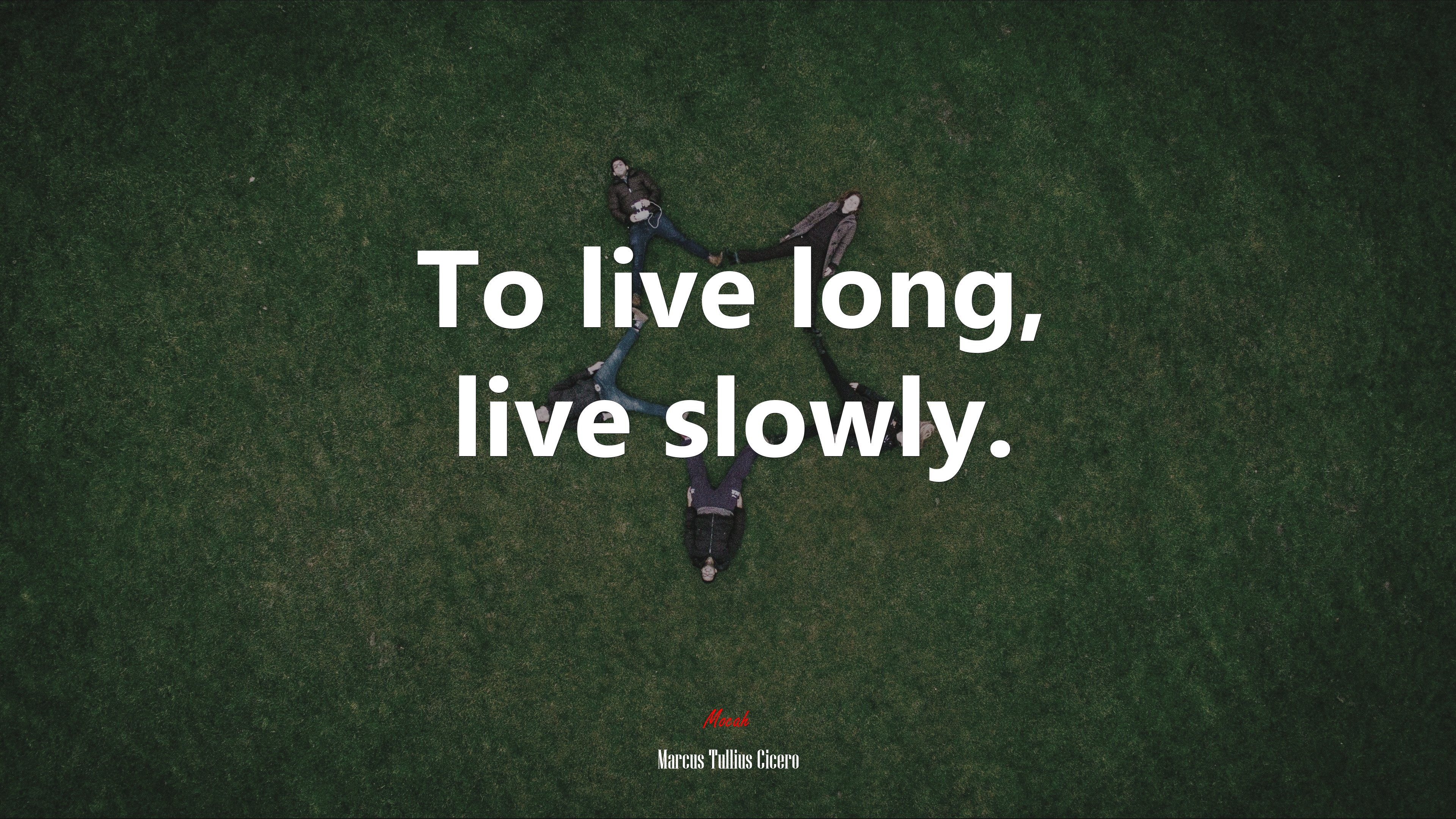 To live long, live slowly. | Marcus Tullius Cicero quote HD Wallpaper