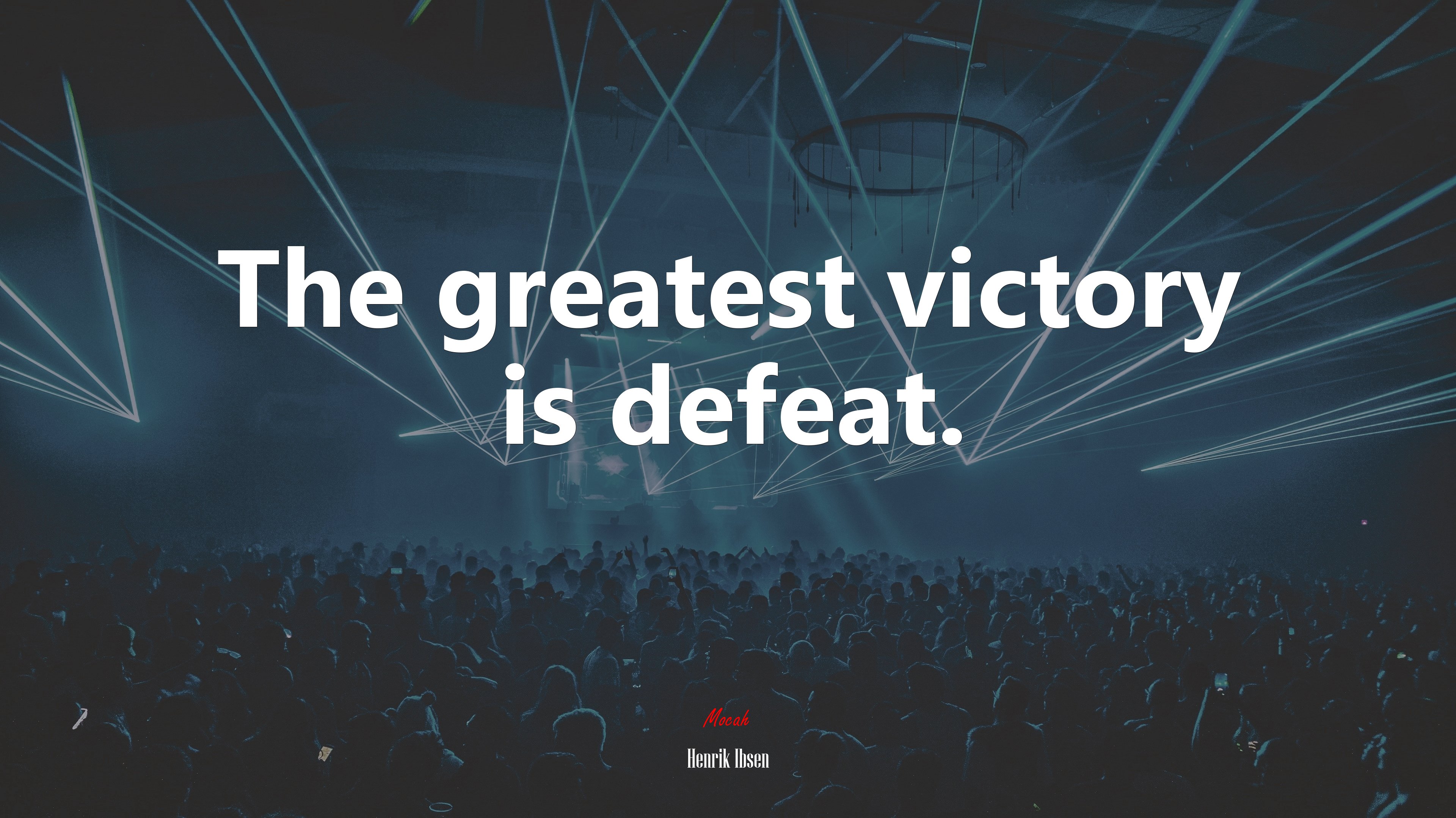 The greatest victory is defeat. | Henrik Ibsen quote HD Wallpaper
