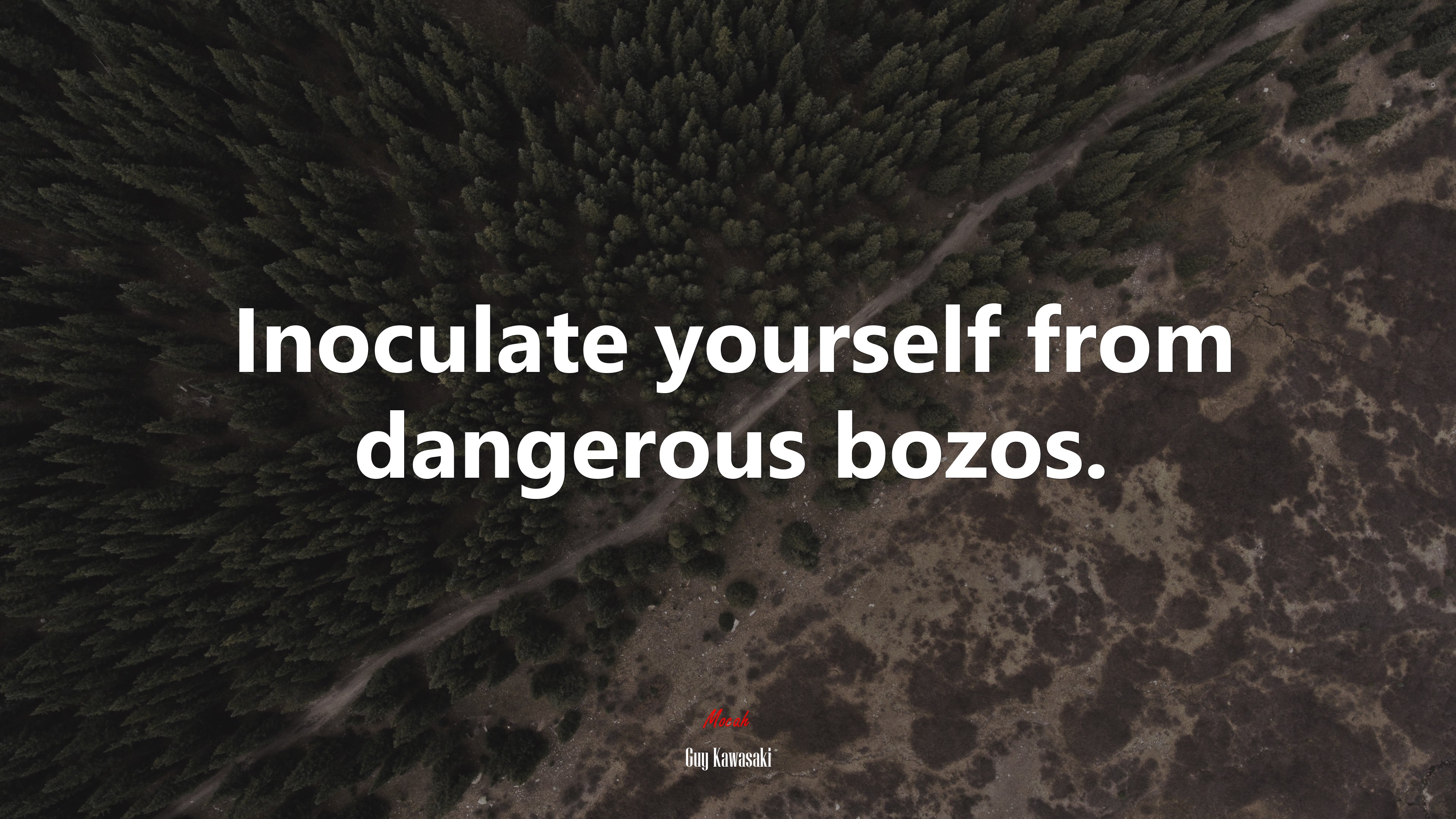 Inoculate yourself from dangerous bozos. | Guy Kawasaki quote HD Wallpaper