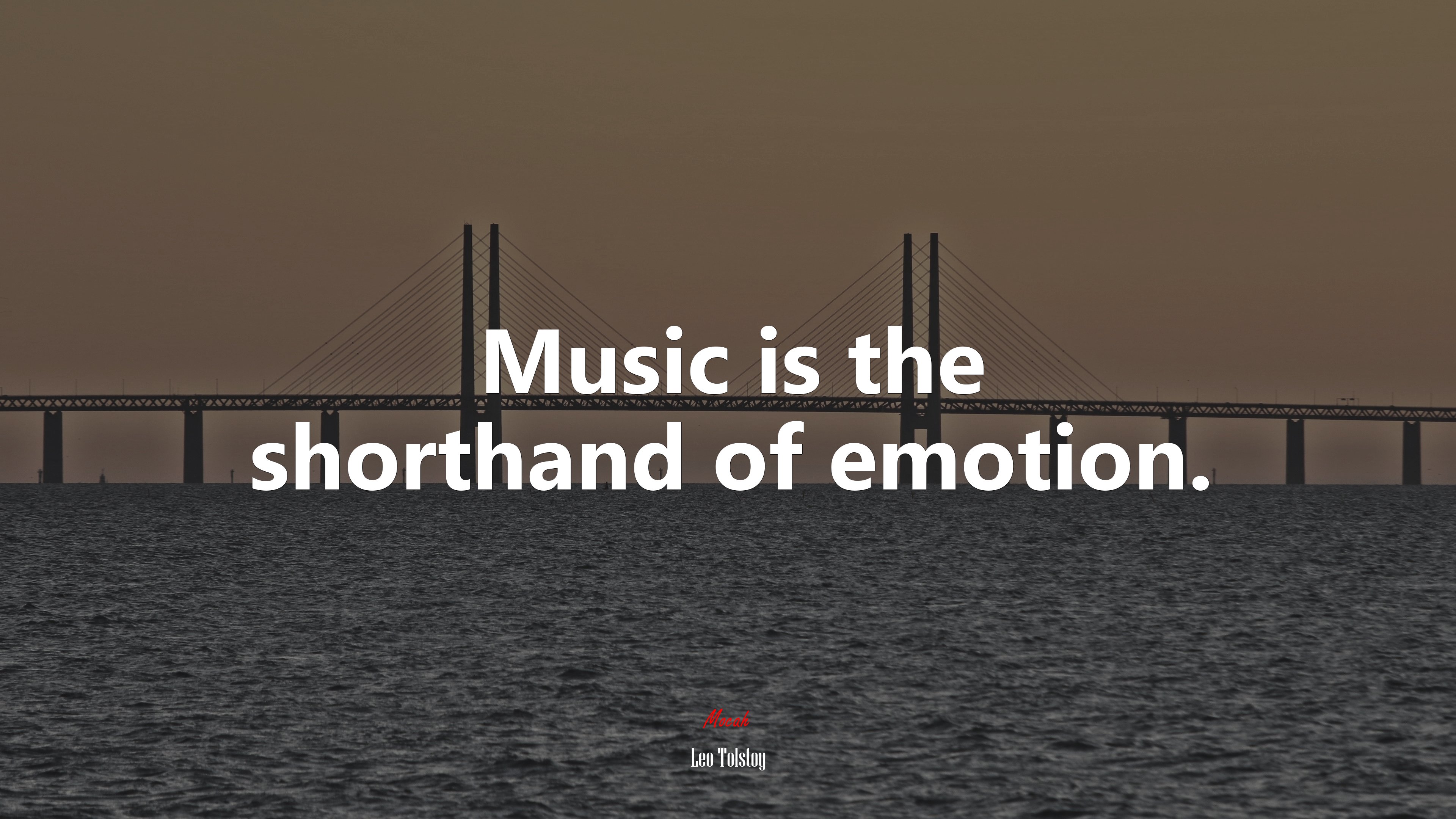 Music is the shorthand of emotion. | Leo Tolstoy quote HD Wallpaper