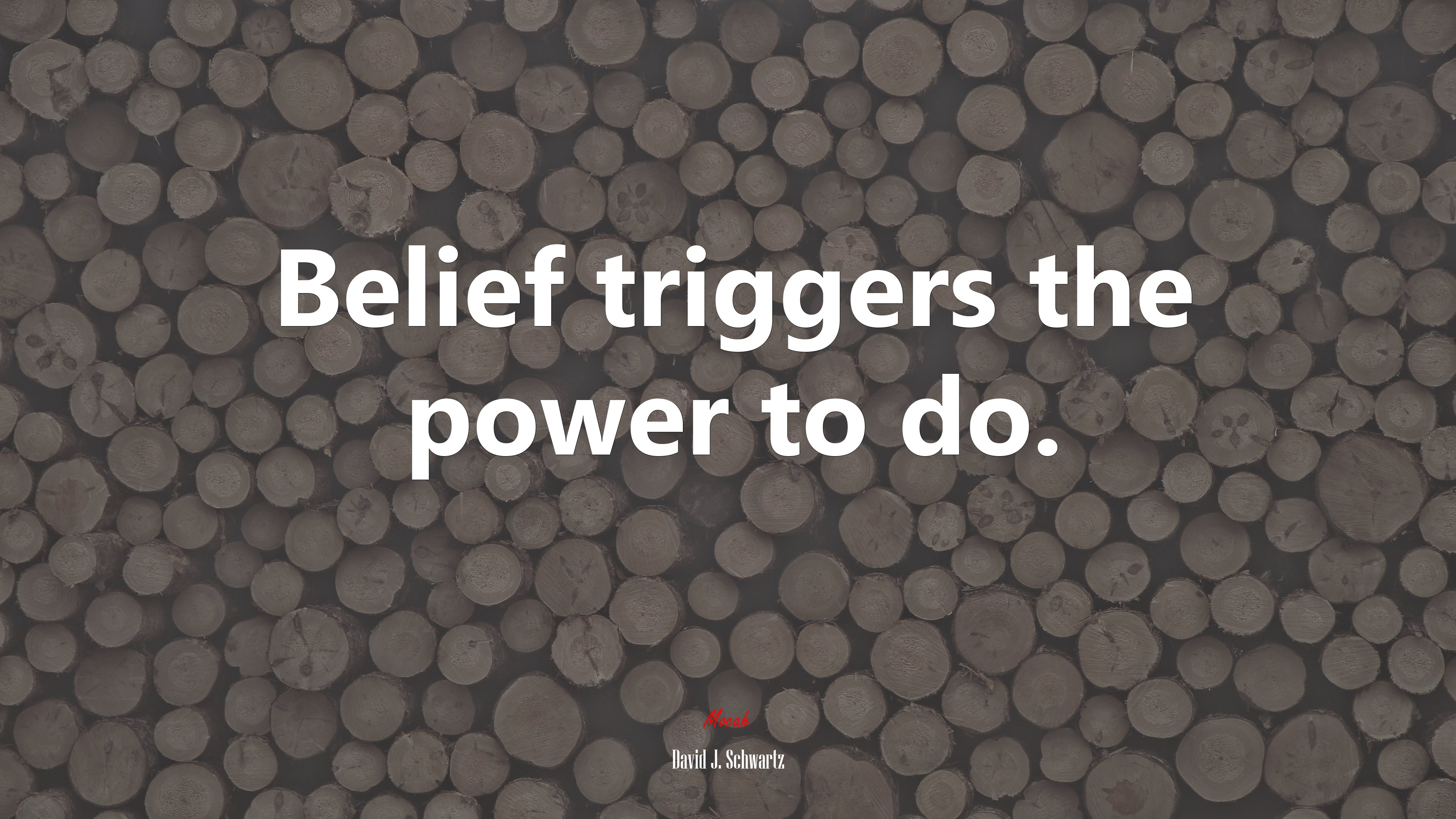 Belief triggers the power to do. | David J. Schwartz quote HD Wallpaper