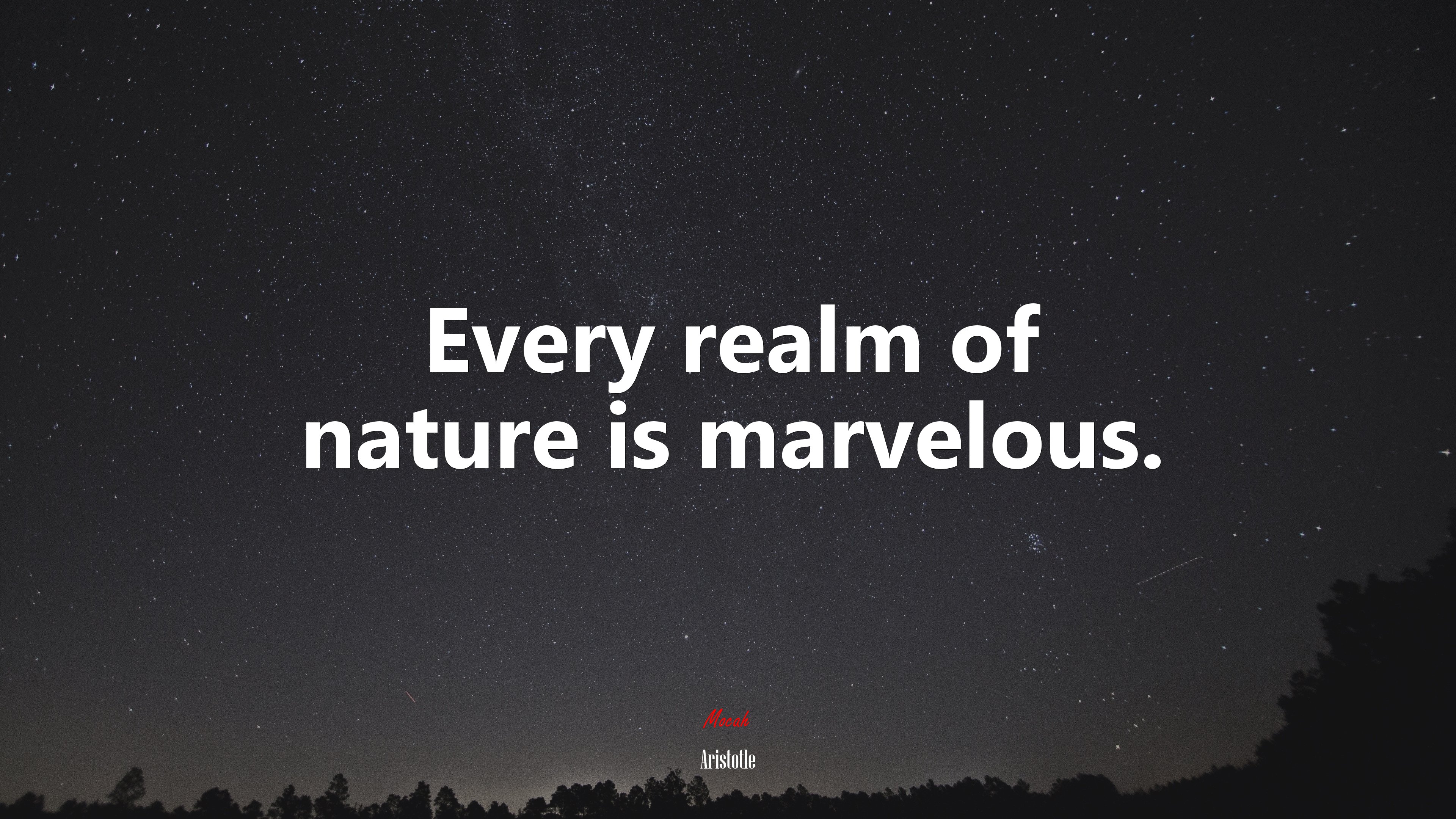 Every realm of nature is marvelous. | Aristotle quote HD Wallpaper
