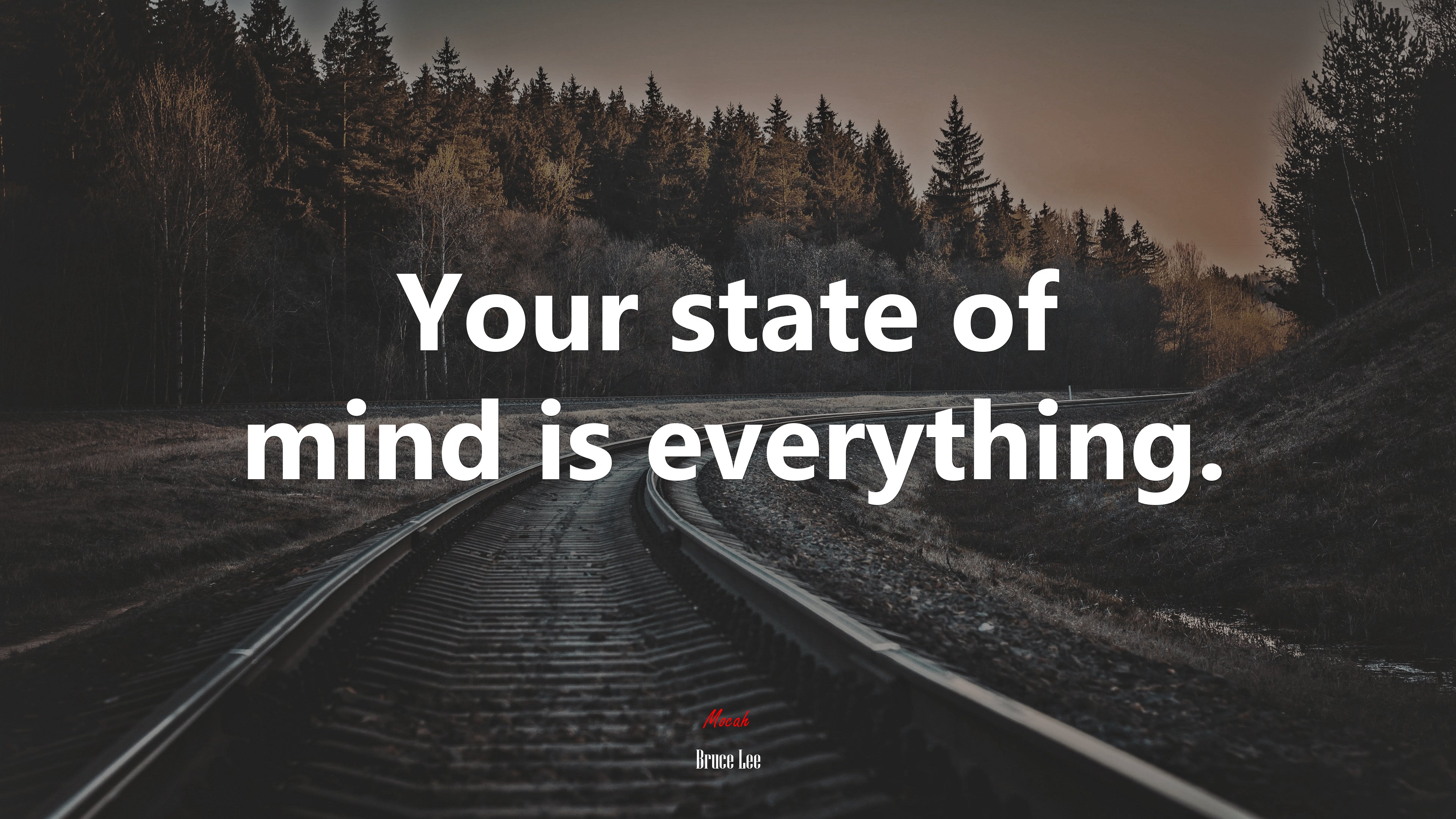 Your state of mind is everything. | Bruce Lee quote HD Wallpaper