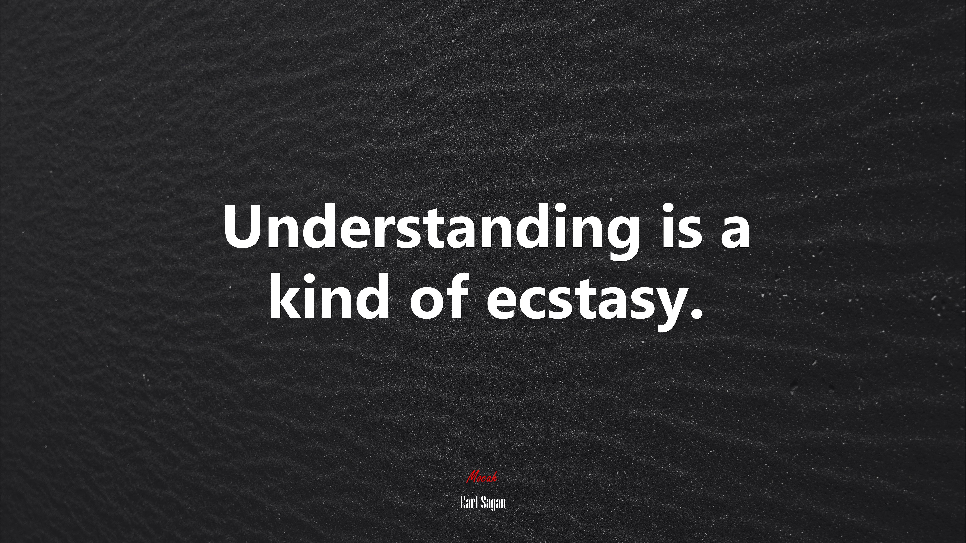 Understanding is a kind of ecstasy. | Carl Sagan quote HD Wallpaper