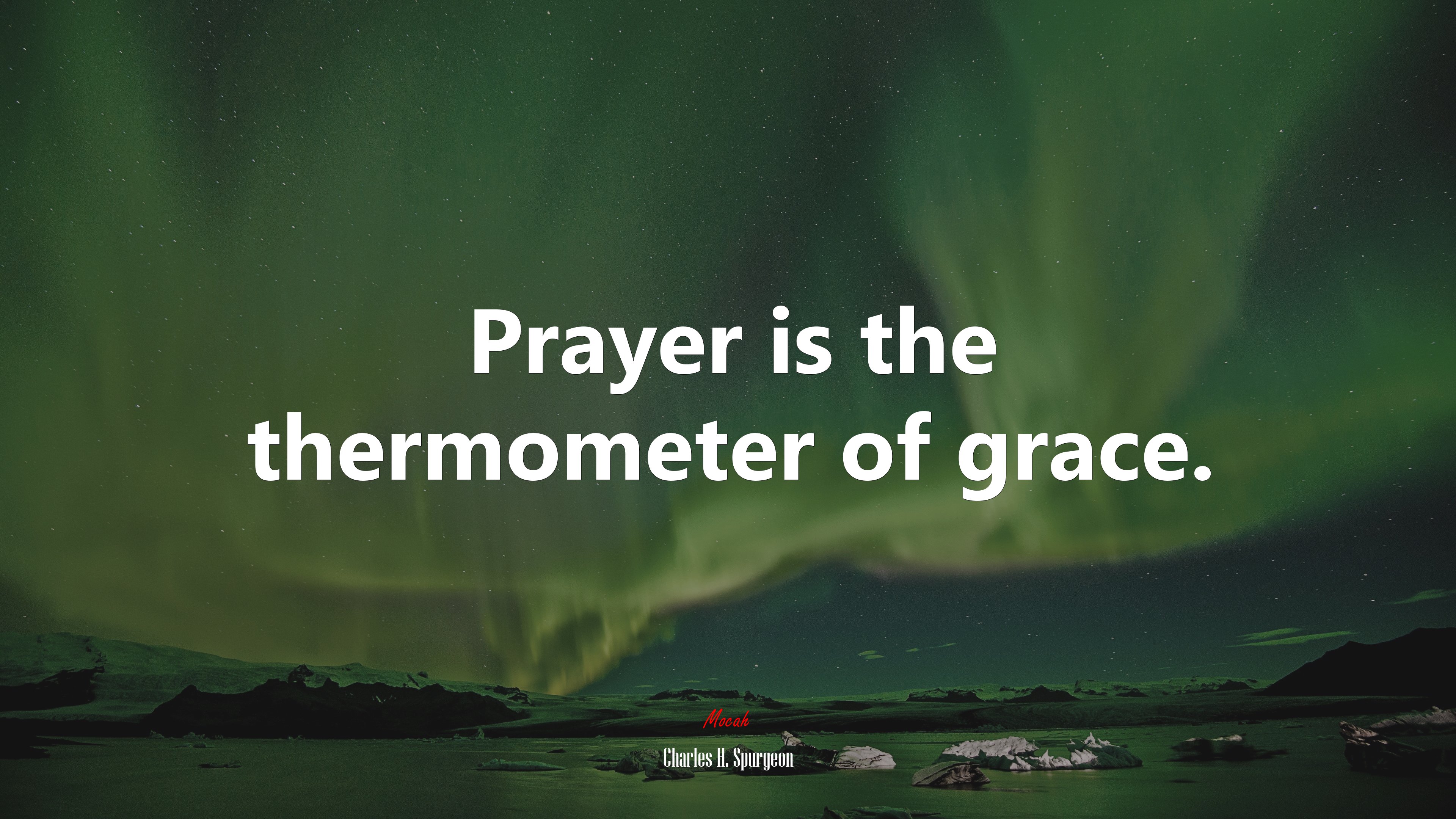 Prayer is the thermometer of grace. | Charles H. Spurgeon quote HD Wallpaper