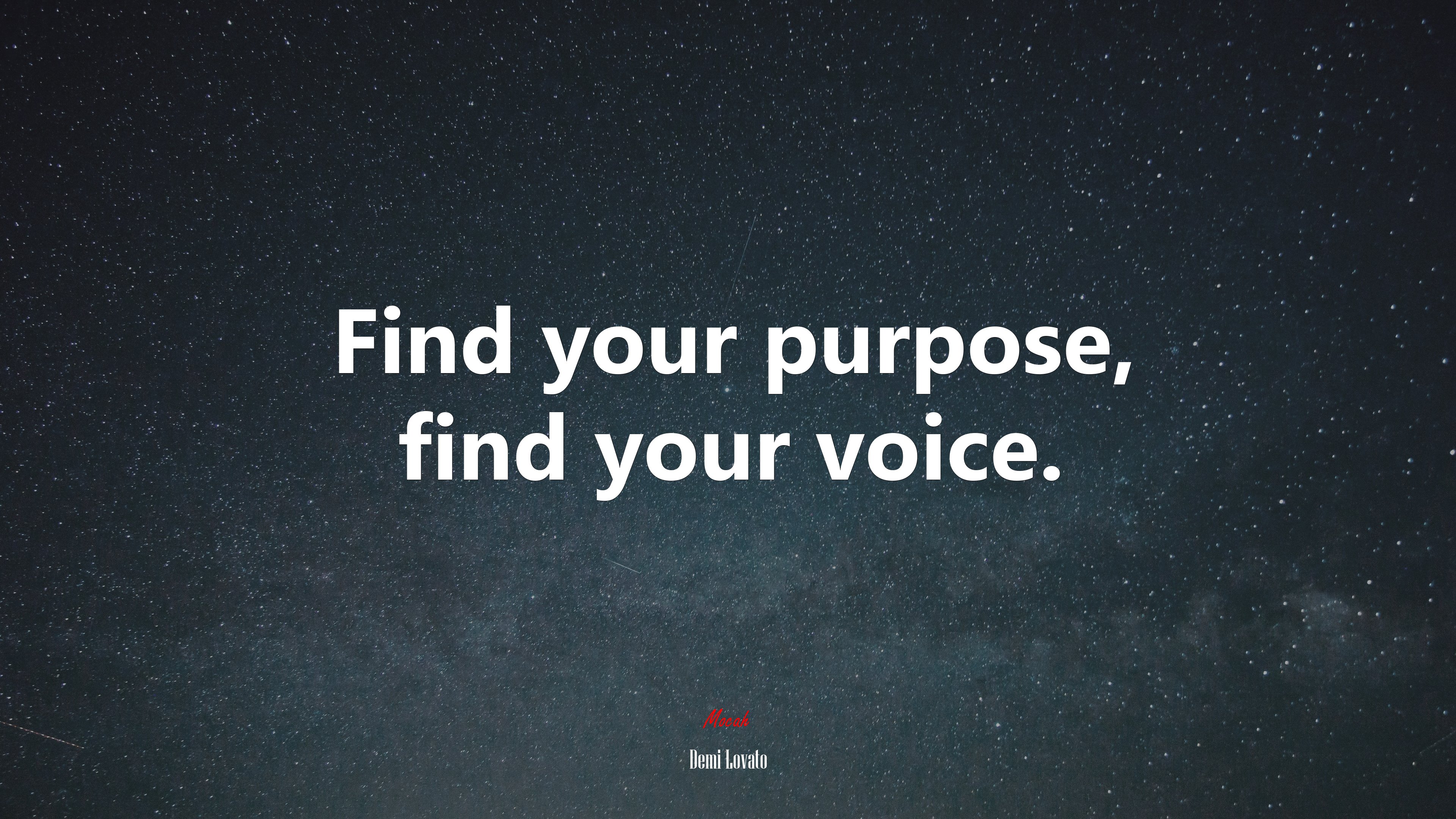 Find your purpose, find your voice. | Demi Lovato quote HD Wallpaper