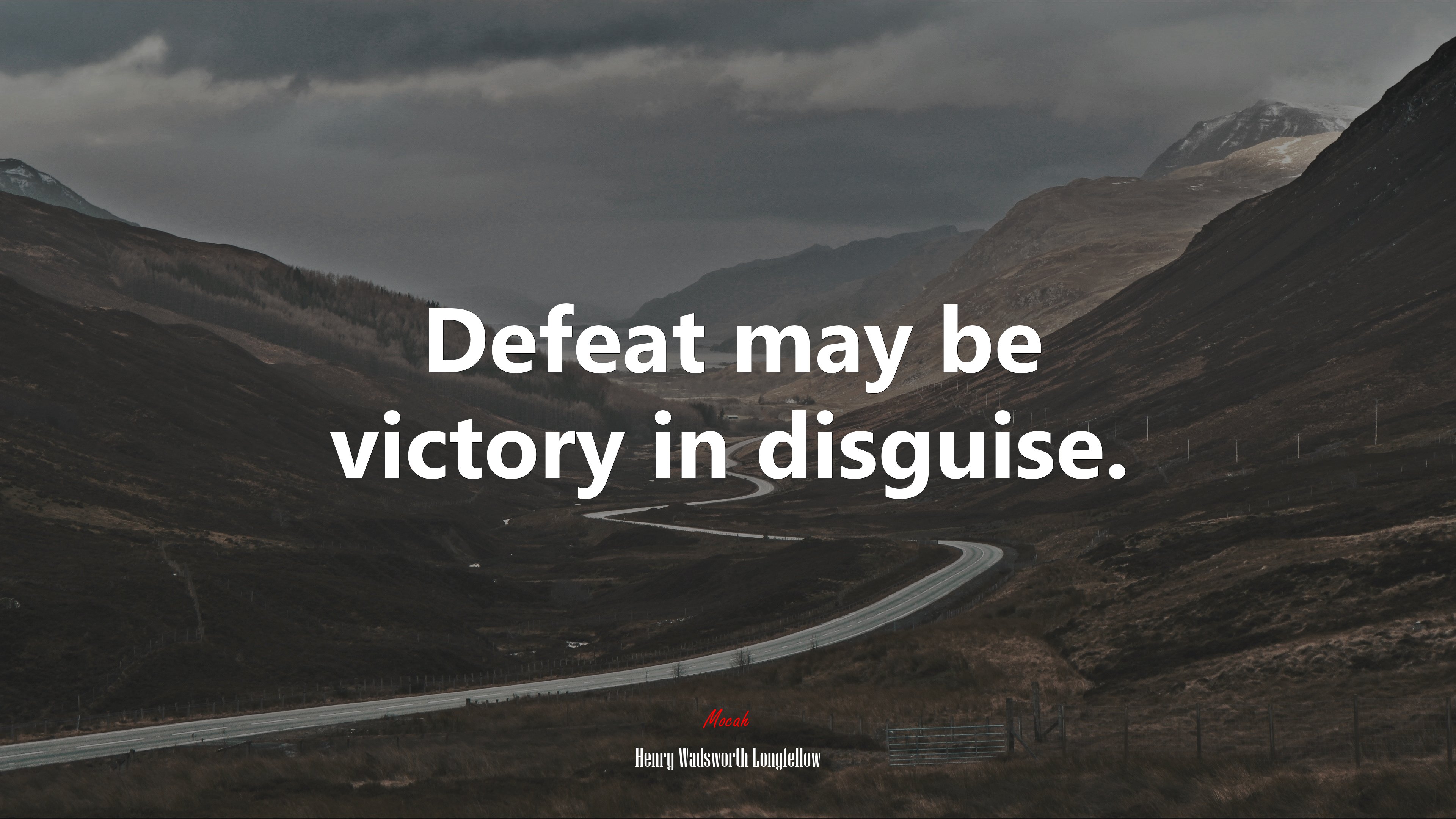 Defeat may be victory in disguise. | Henry Wadsworth Longfellow quote HD Wallpaper