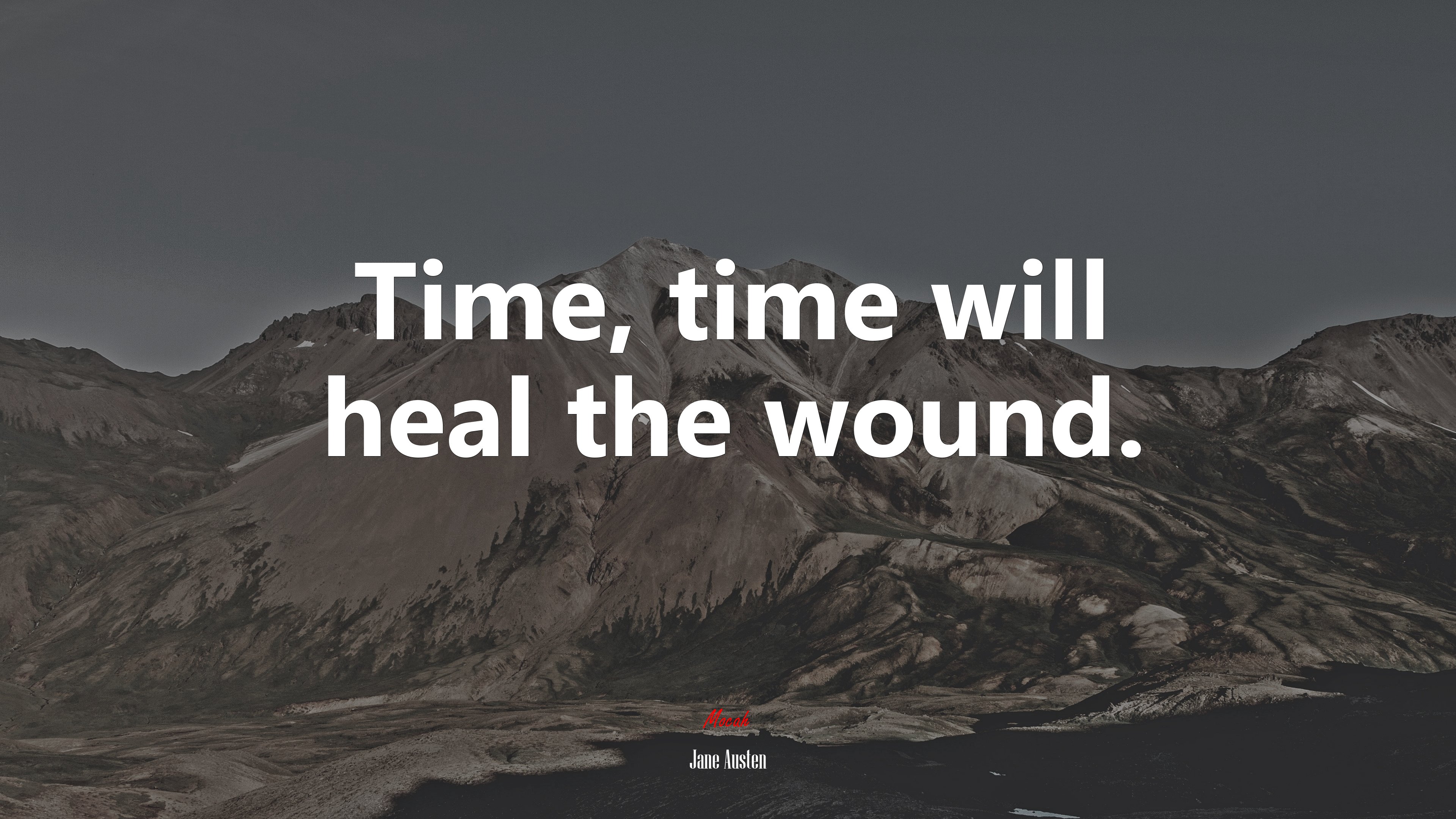 Time, time will heal the wound. | Jane Austen quote HD Wallpaper