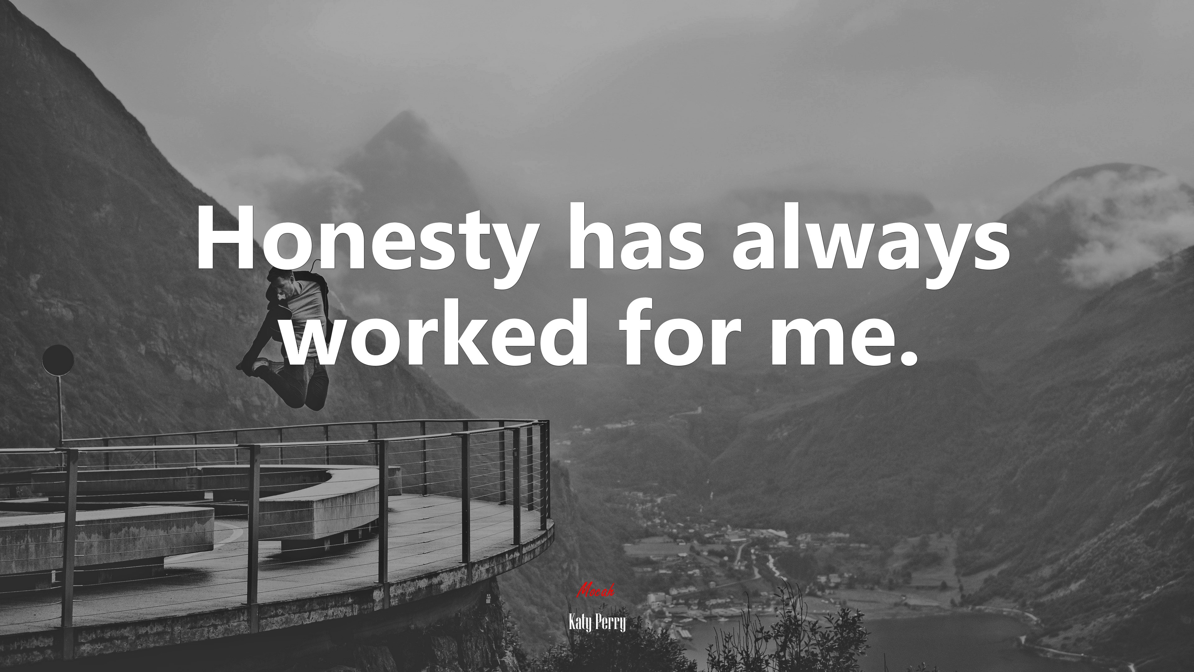 Honesty has always worked for me. | Katy Perry quote HD Wallpaper