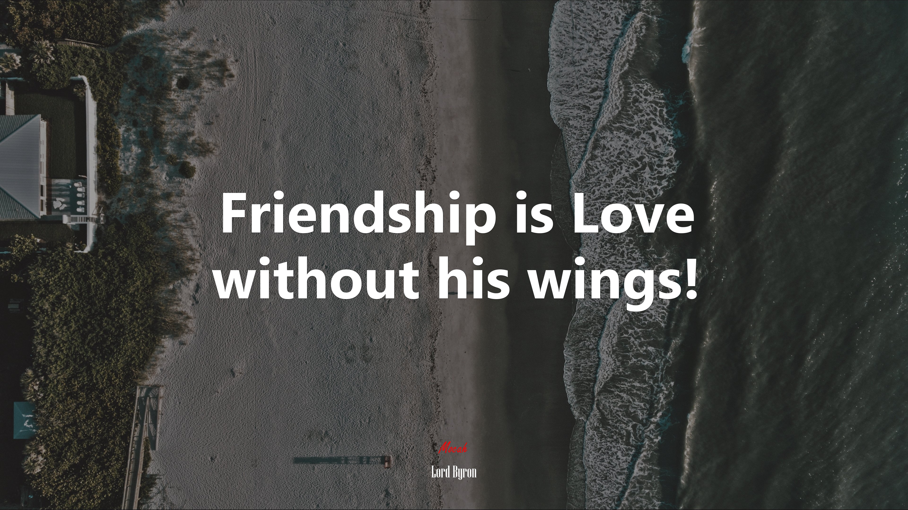 Friendship is Love without his wings! | Lord Byron quote HD Wallpaper