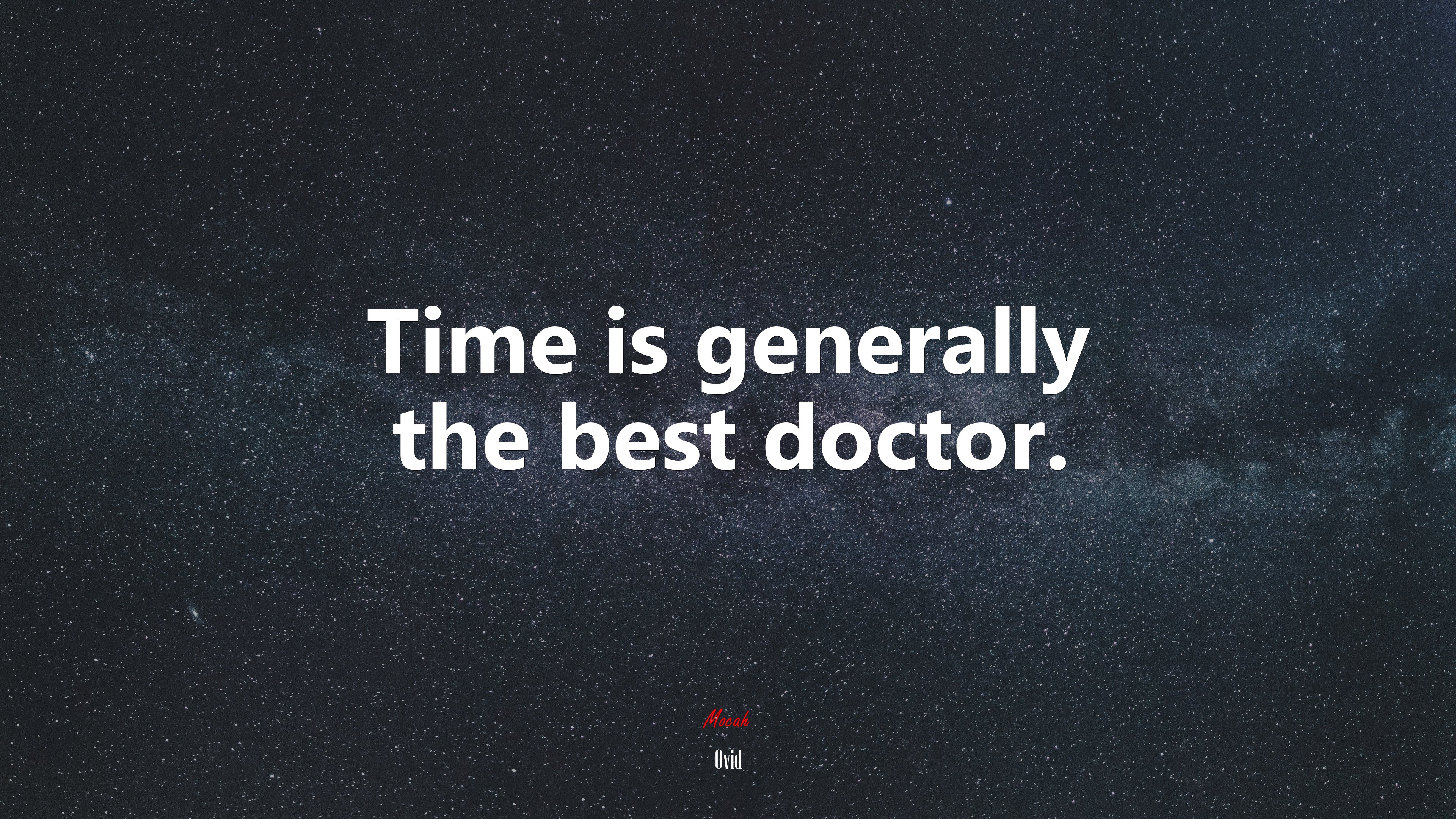 Time is generally the best doctor. | Ovid quote HD Wallpaper