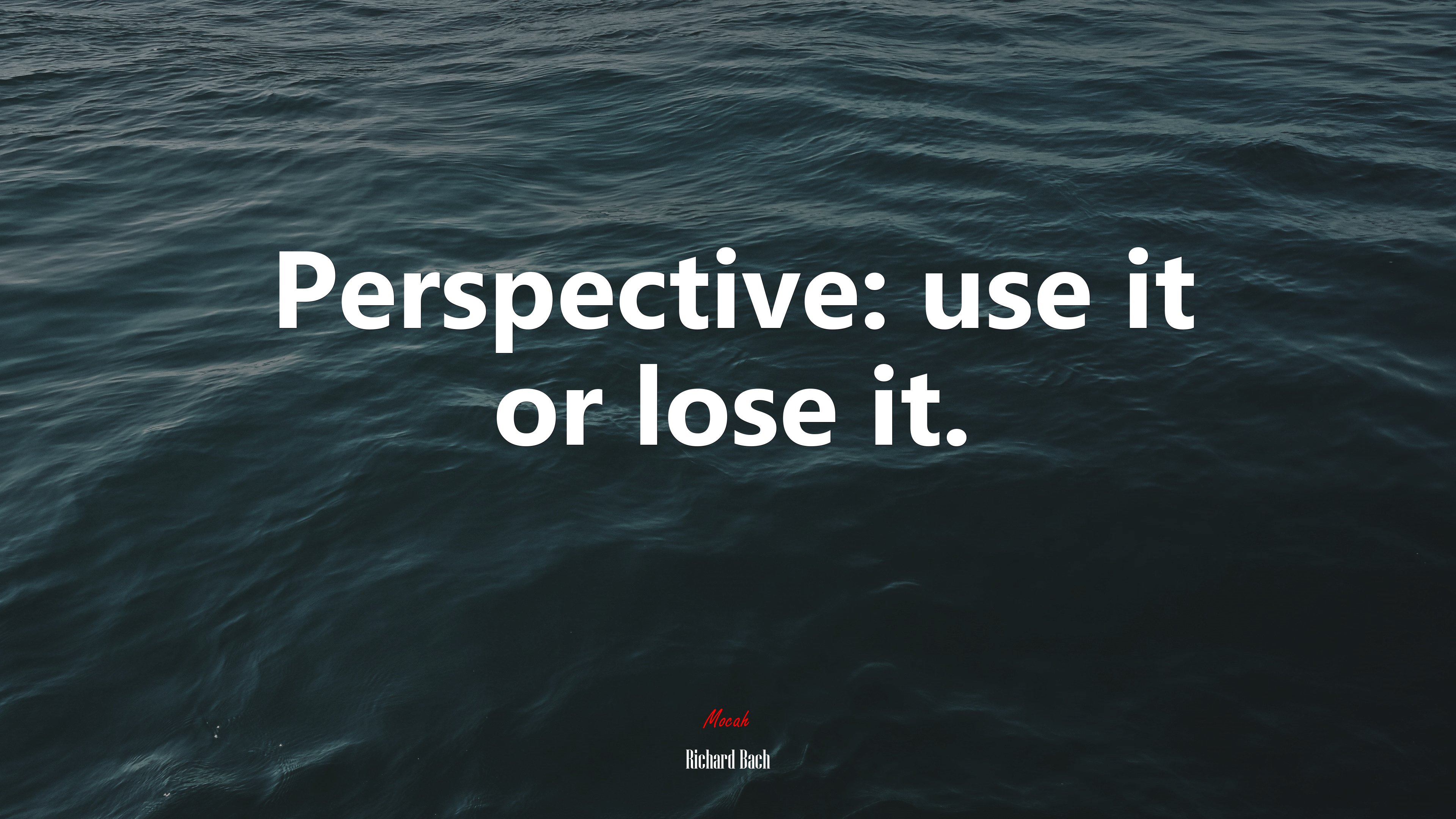 Perspective: use it or lose it. | Richard Bach quote HD Wallpaper