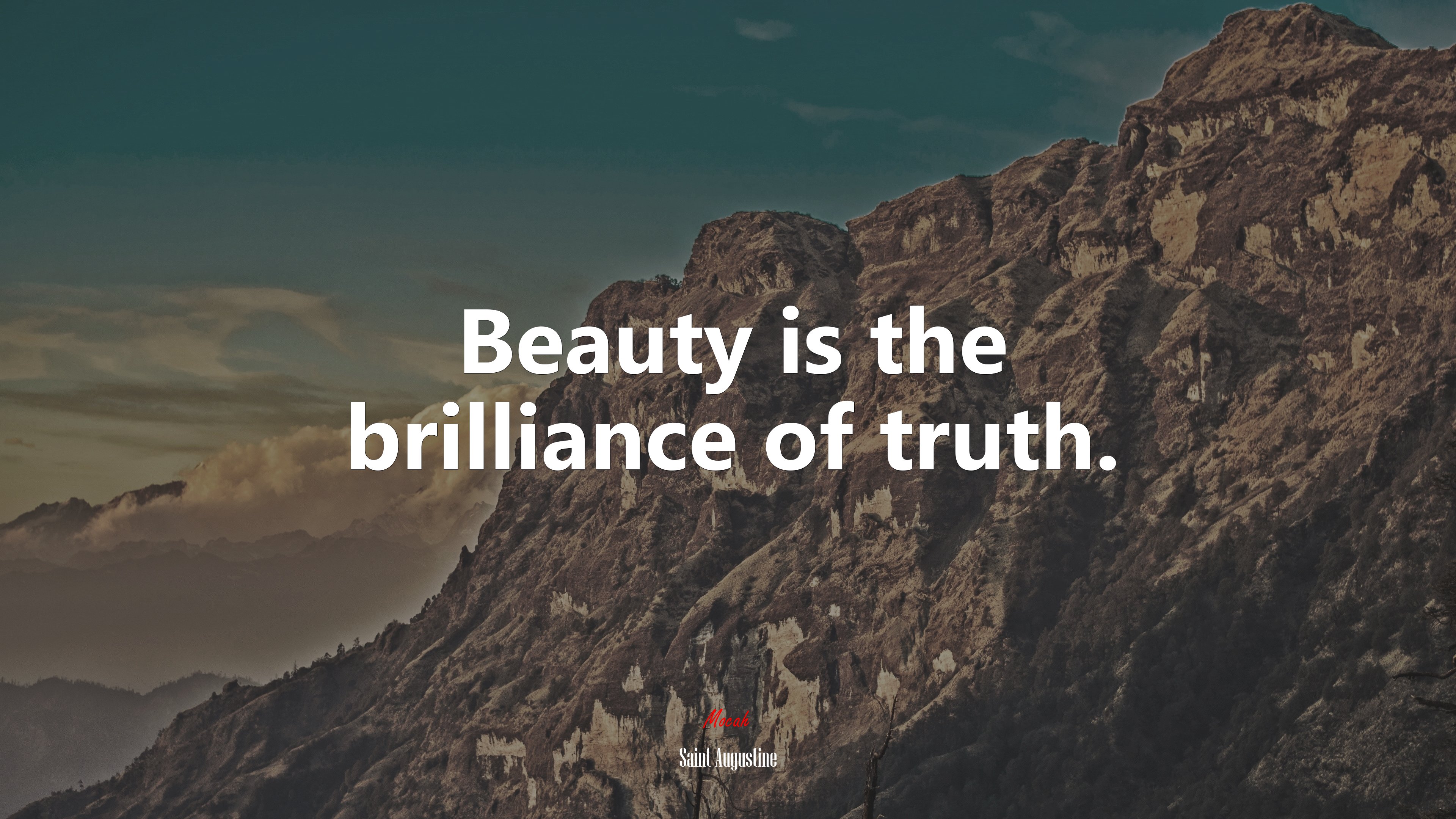 Beauty is the brilliance of truth. | Saint Augustine quote HD Wallpaper