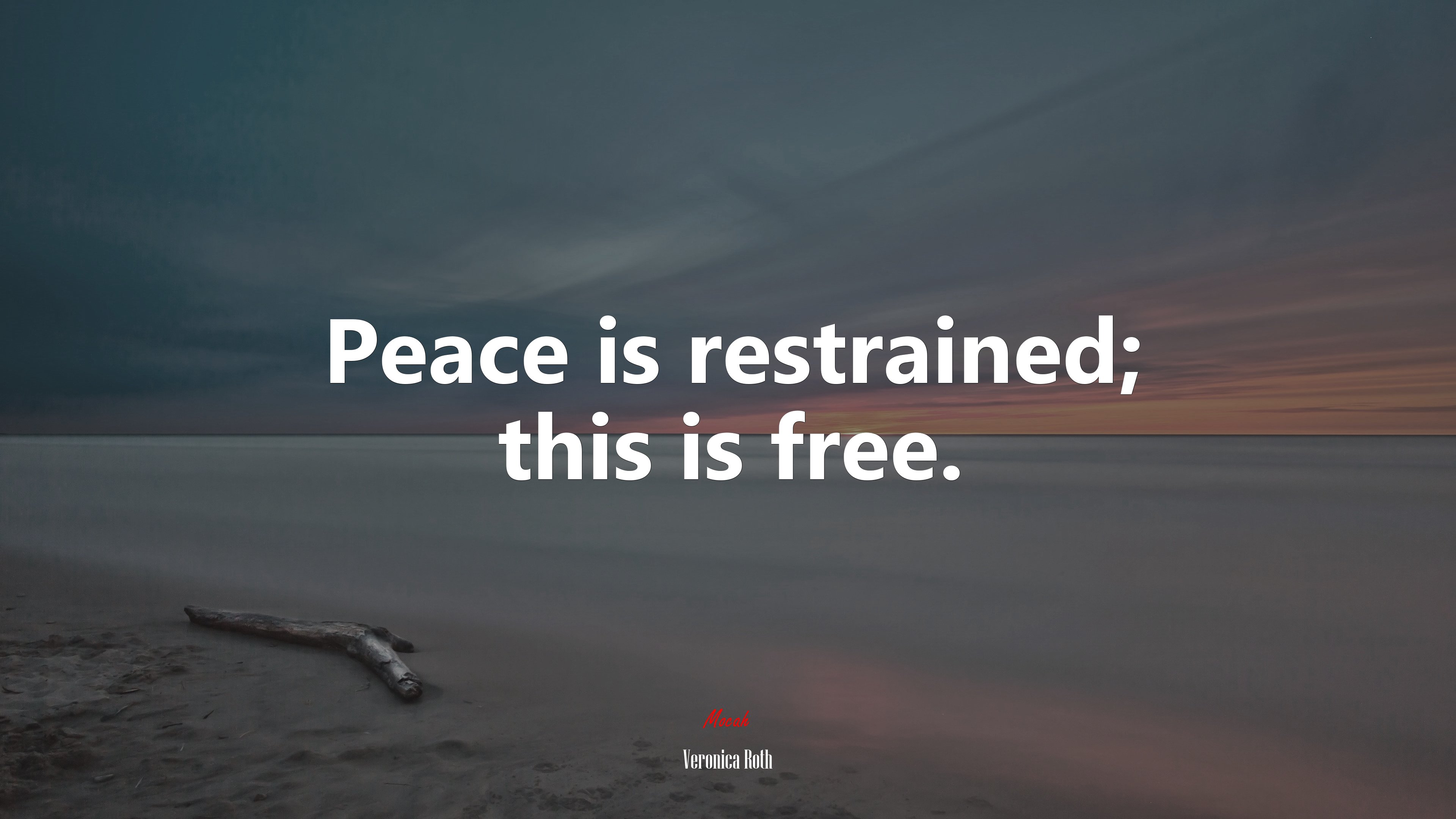 Peace is restrained; this is free. | Veronica Roth quote HD Wallpaper