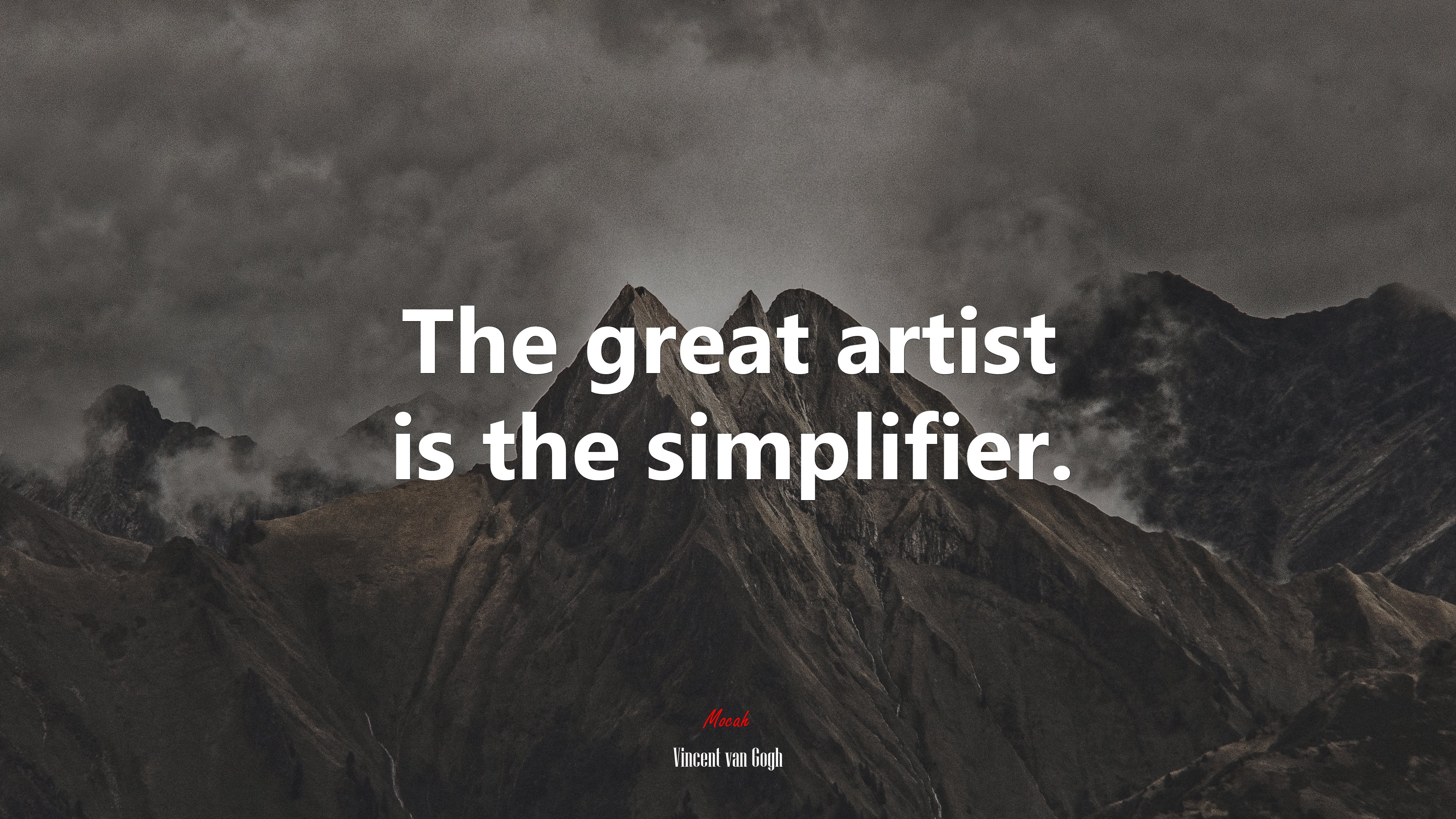The great artist is the simplifier. | Vincent van Gogh quote HD Wallpaper