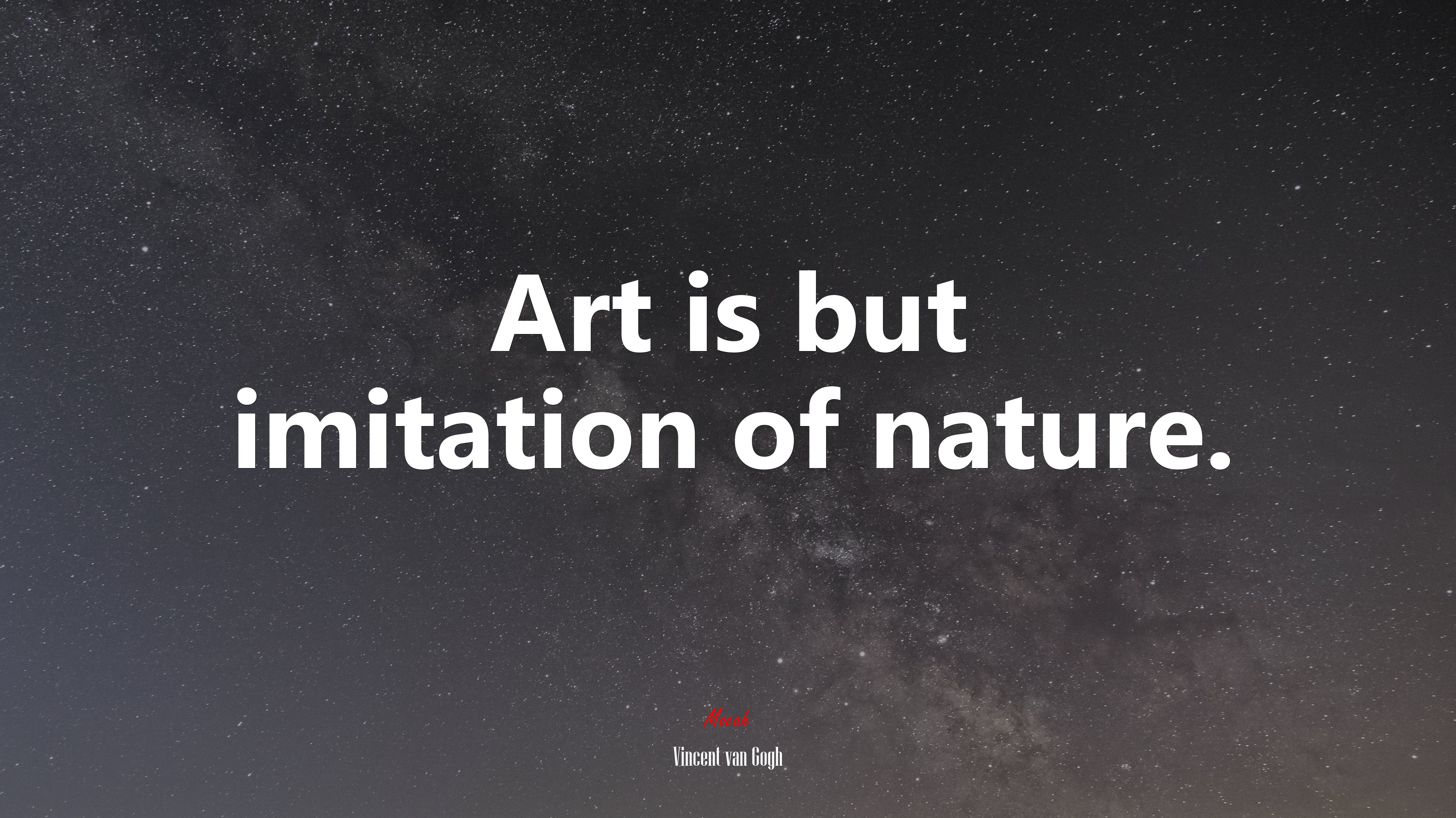 Art is but imitation of nature. | Vincent van Gogh quote HD Wallpaper