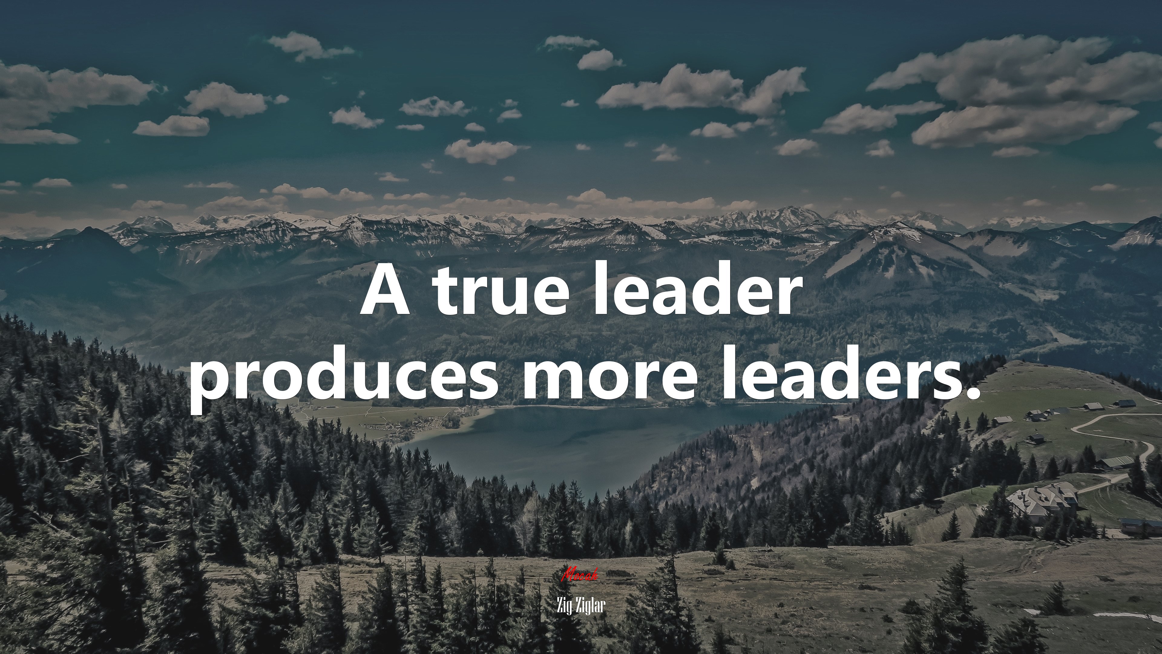 A true leader produces more leaders. | Zig Ziglar quote HD Wallpaper