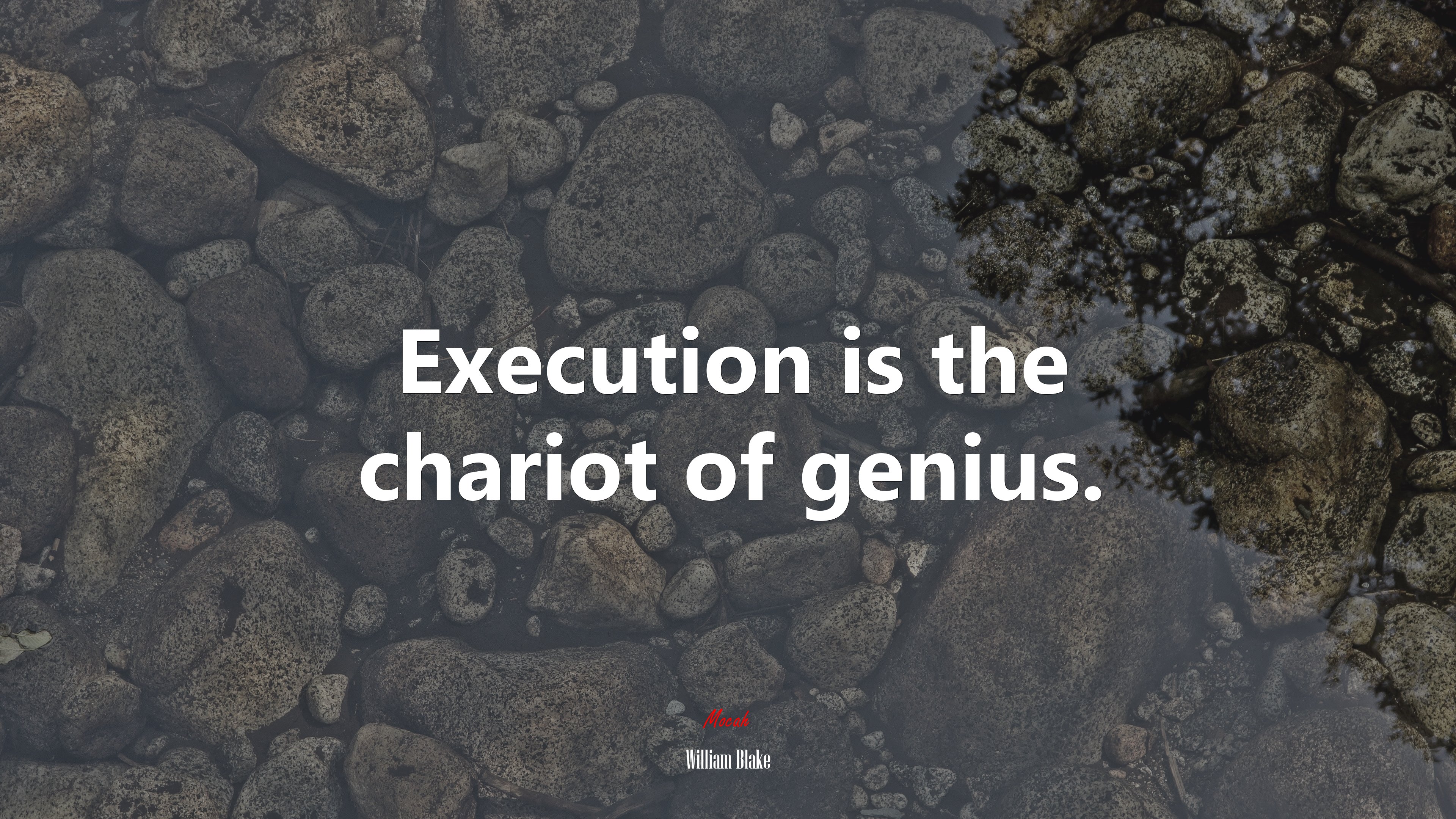 Execution is the chariot of genius. | William Blake quote HD Wallpaper