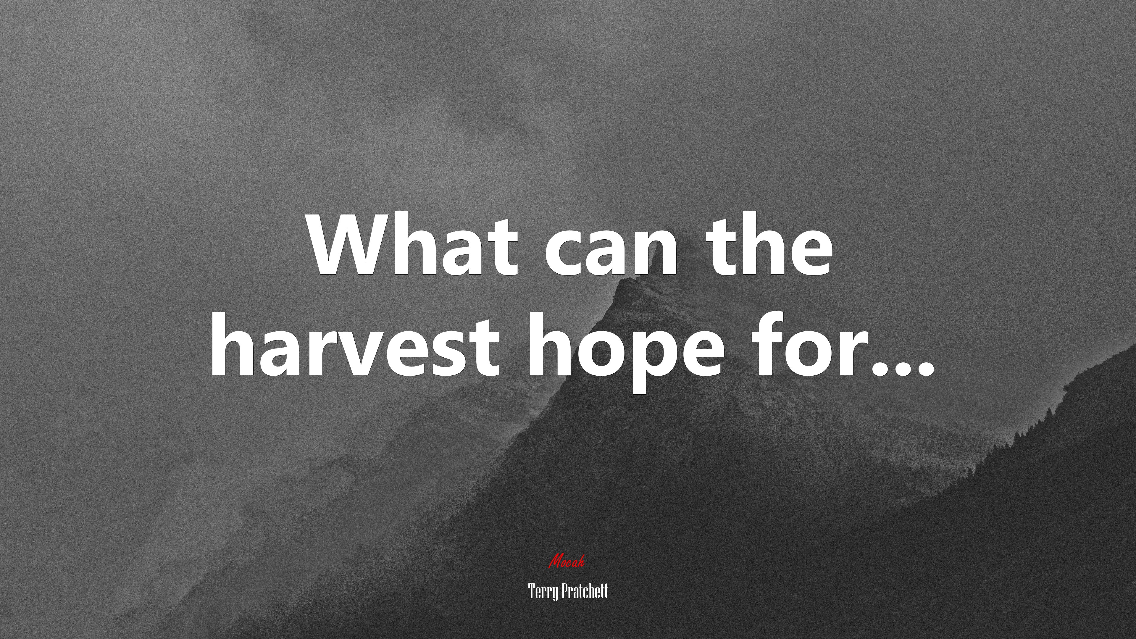 What can the harvest hope for... | Terry Pratchett quote HD Wallpaper