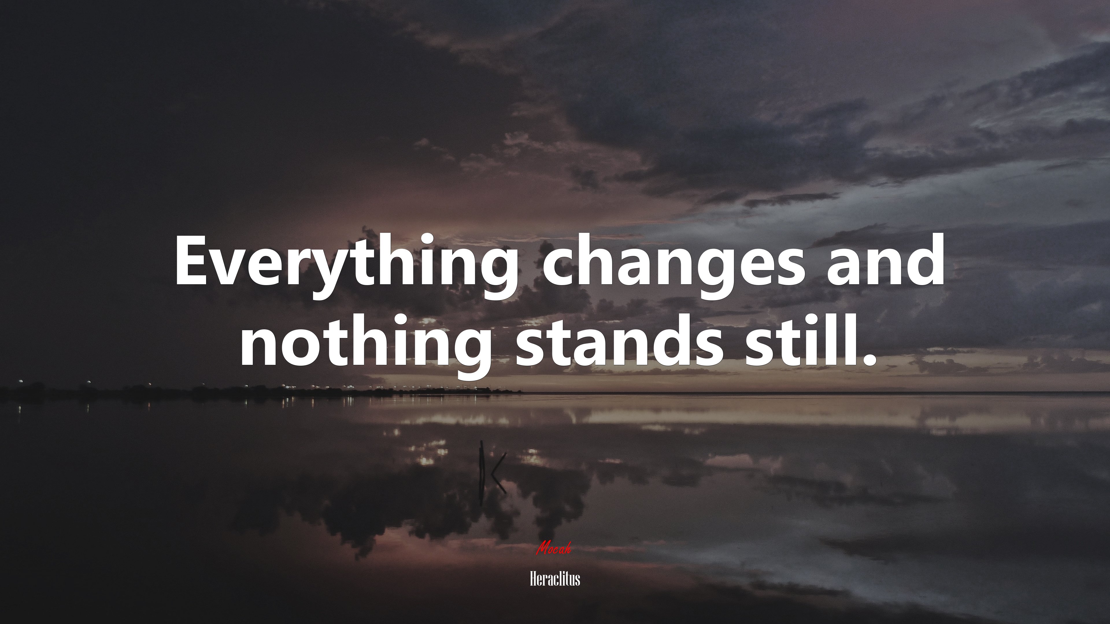 Everything changes and nothing stands still. | Heraclitus quote HD Wallpaper
