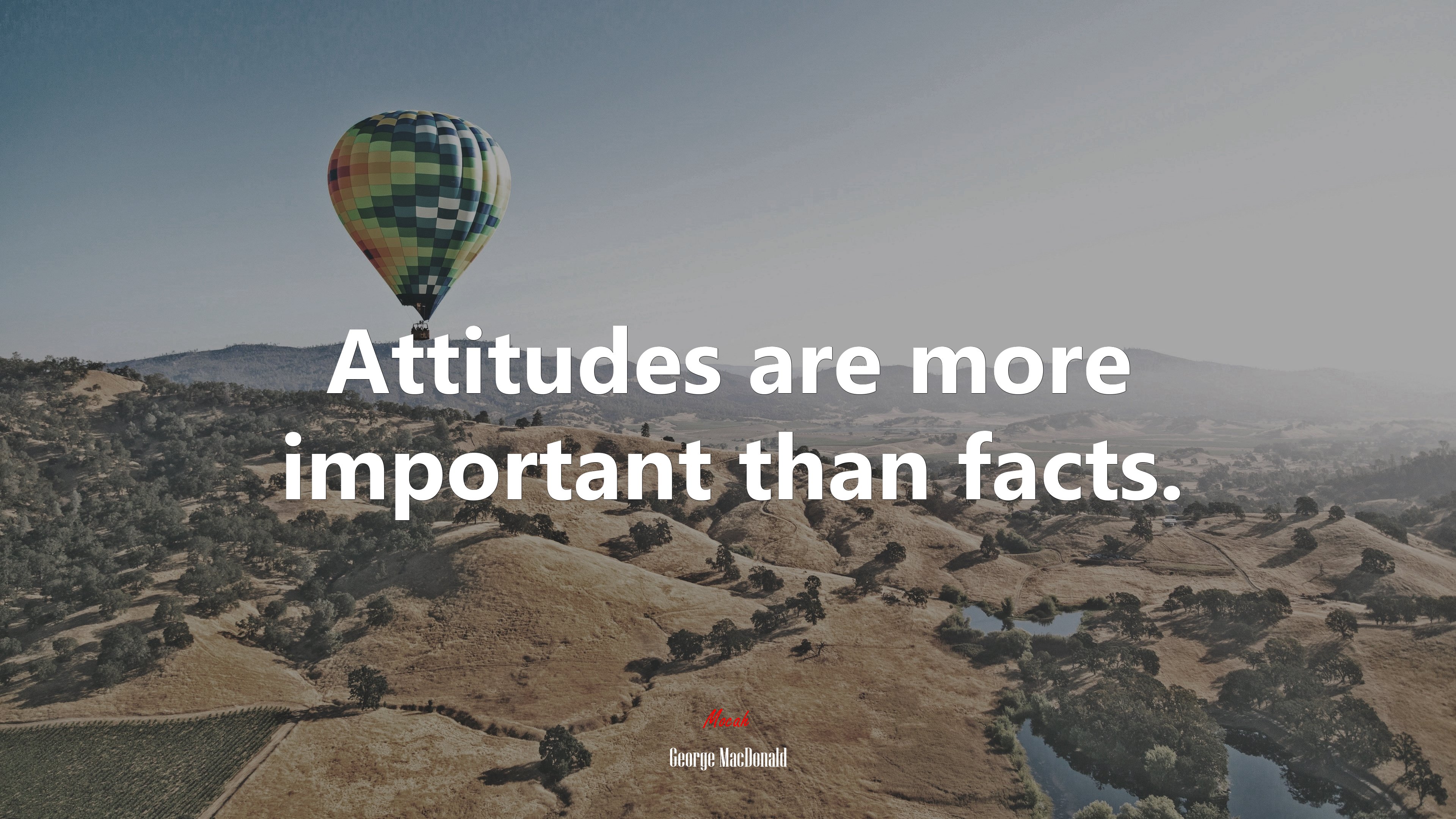 Attitudes are more important than facts. | George MacDonald quote HD Wallpaper