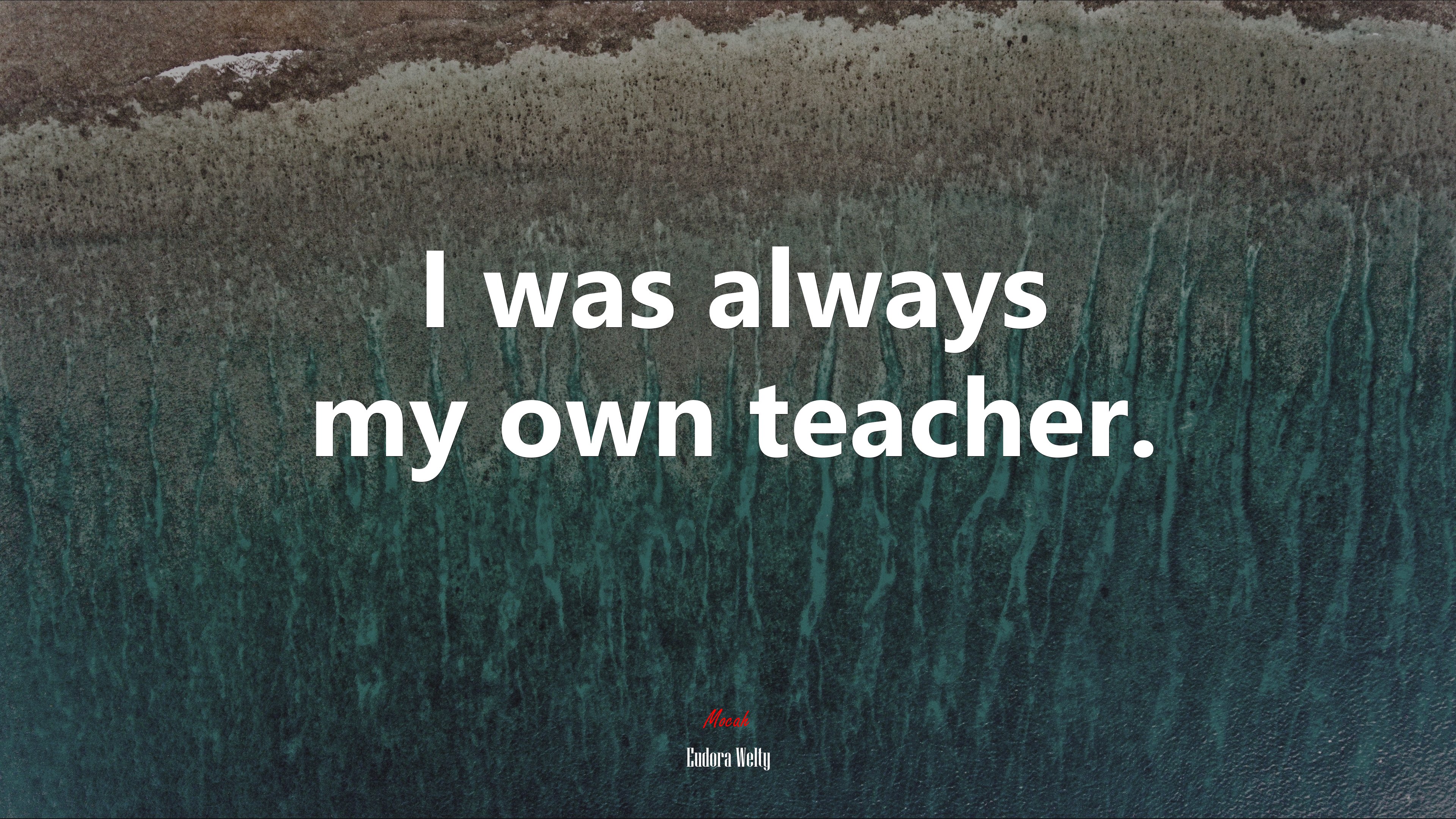 I was always my own teacher. | Eudora Welty quote HD Wallpaper