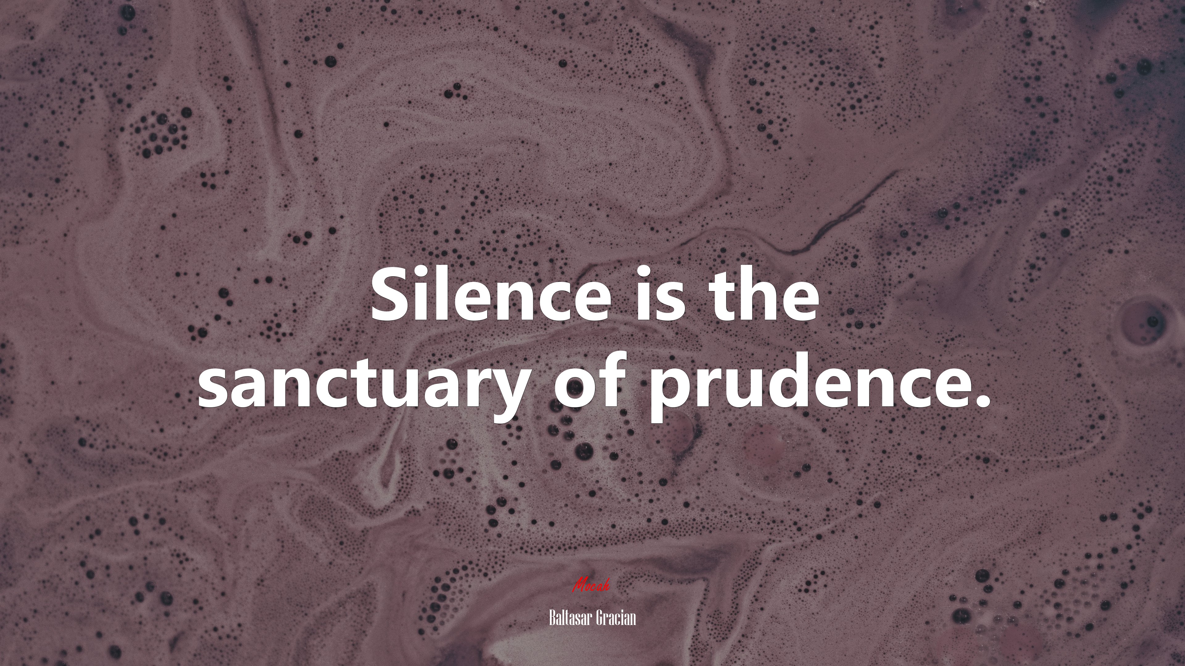 Silence is the sanctuary of prudence. | Baltasar Gracián quote HD Wallpaper