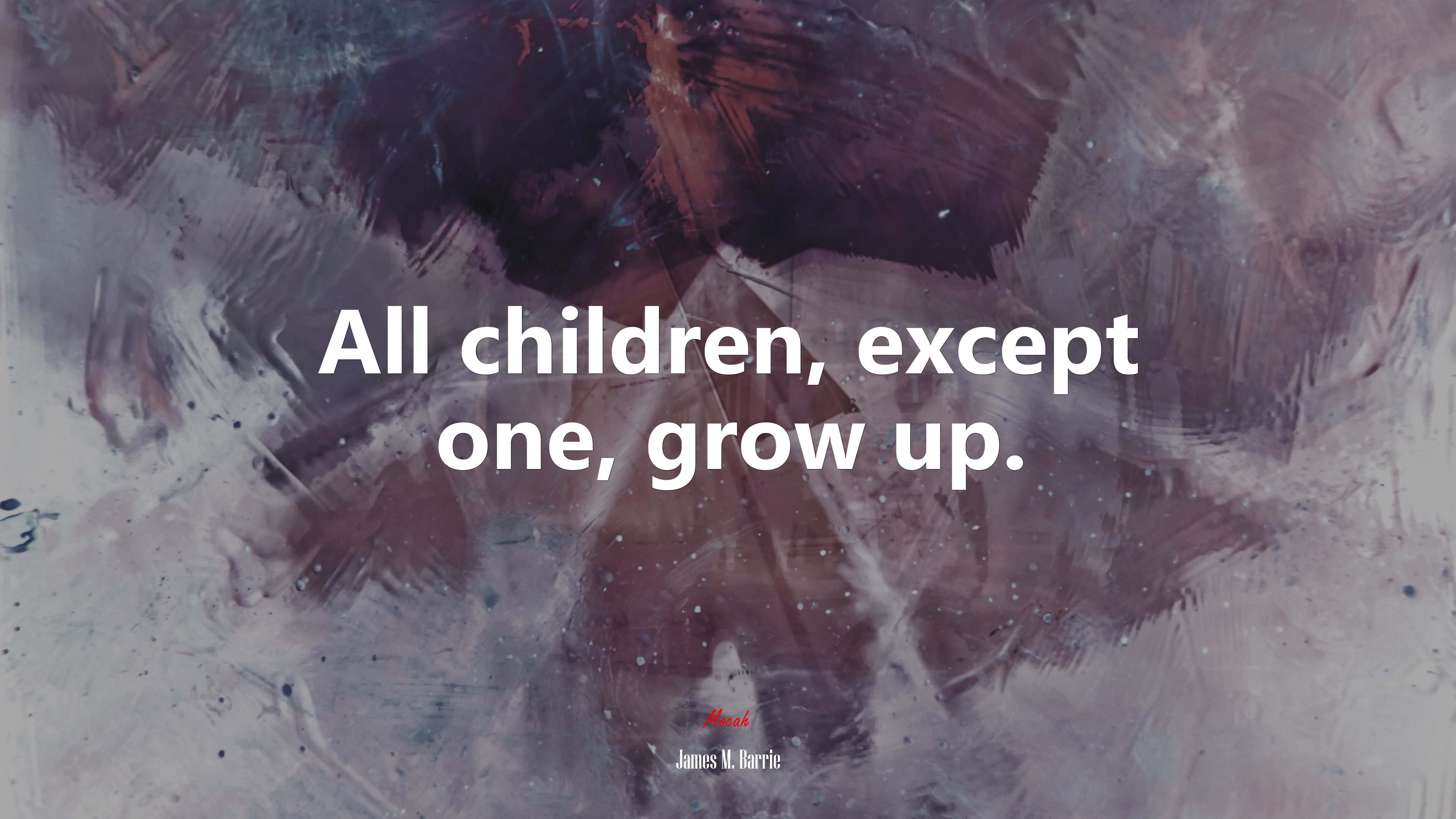 All children, except one, grow up. | James M. Barrie quote HD Wallpaper