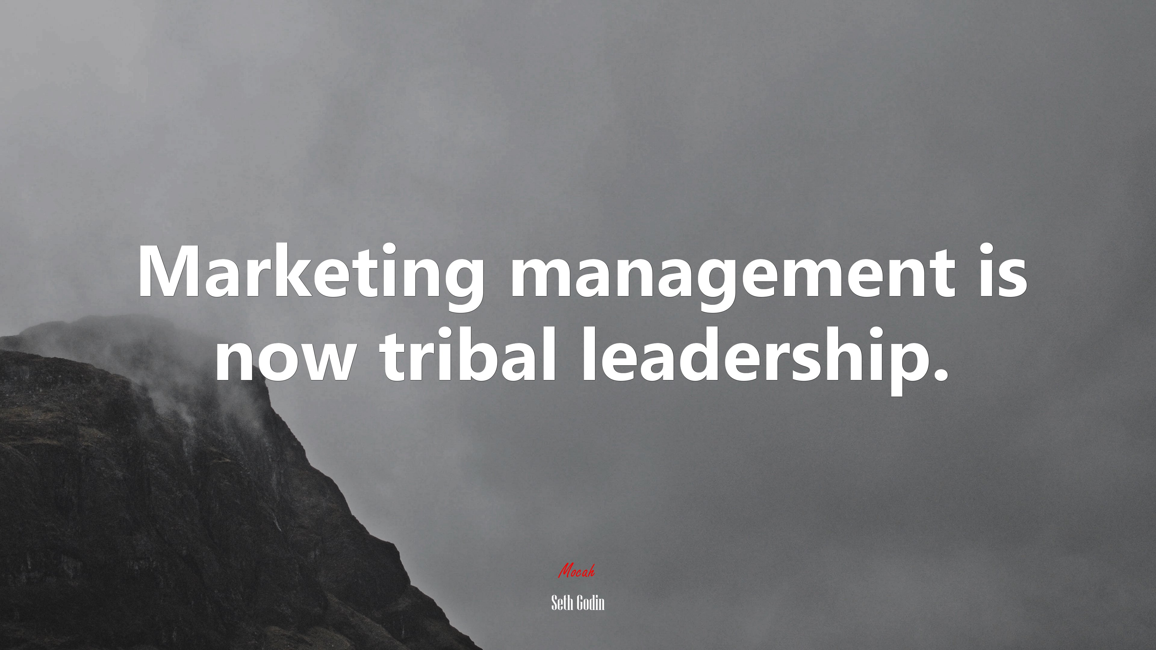 Marketing management is now tribal leadership. | Seth Godin quote HD Wallpaper