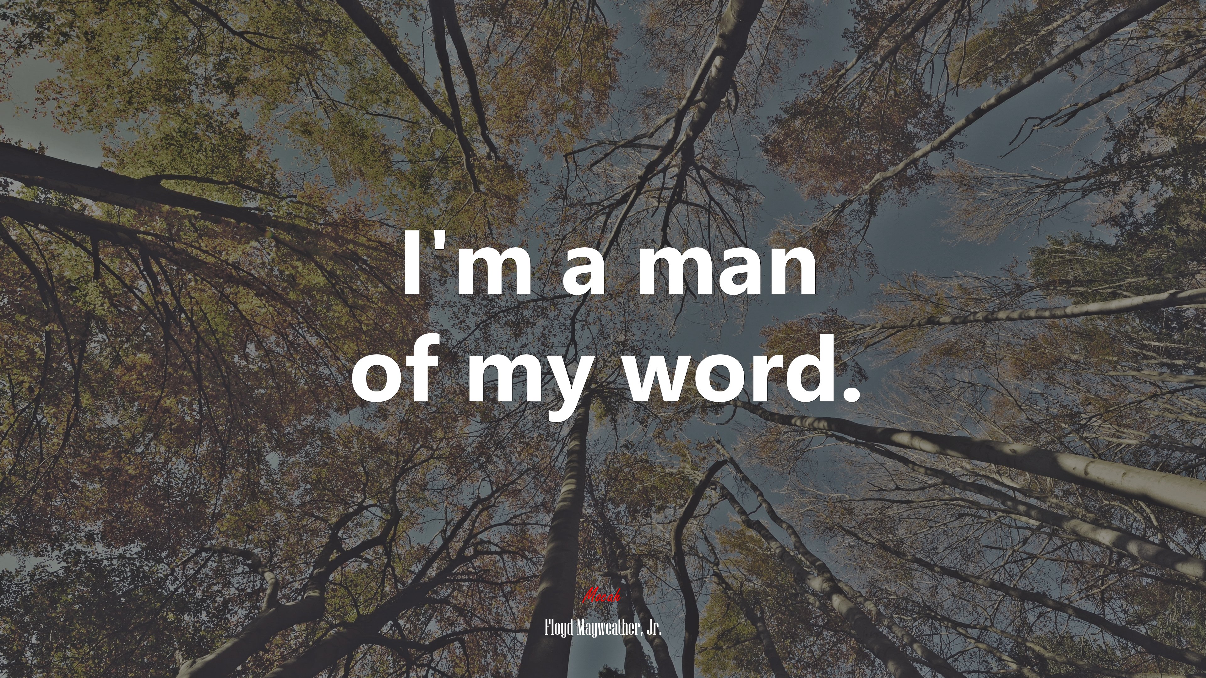 I’m a man of my word. | Floyd Mayweather, Jr. quote HD Wallpaper