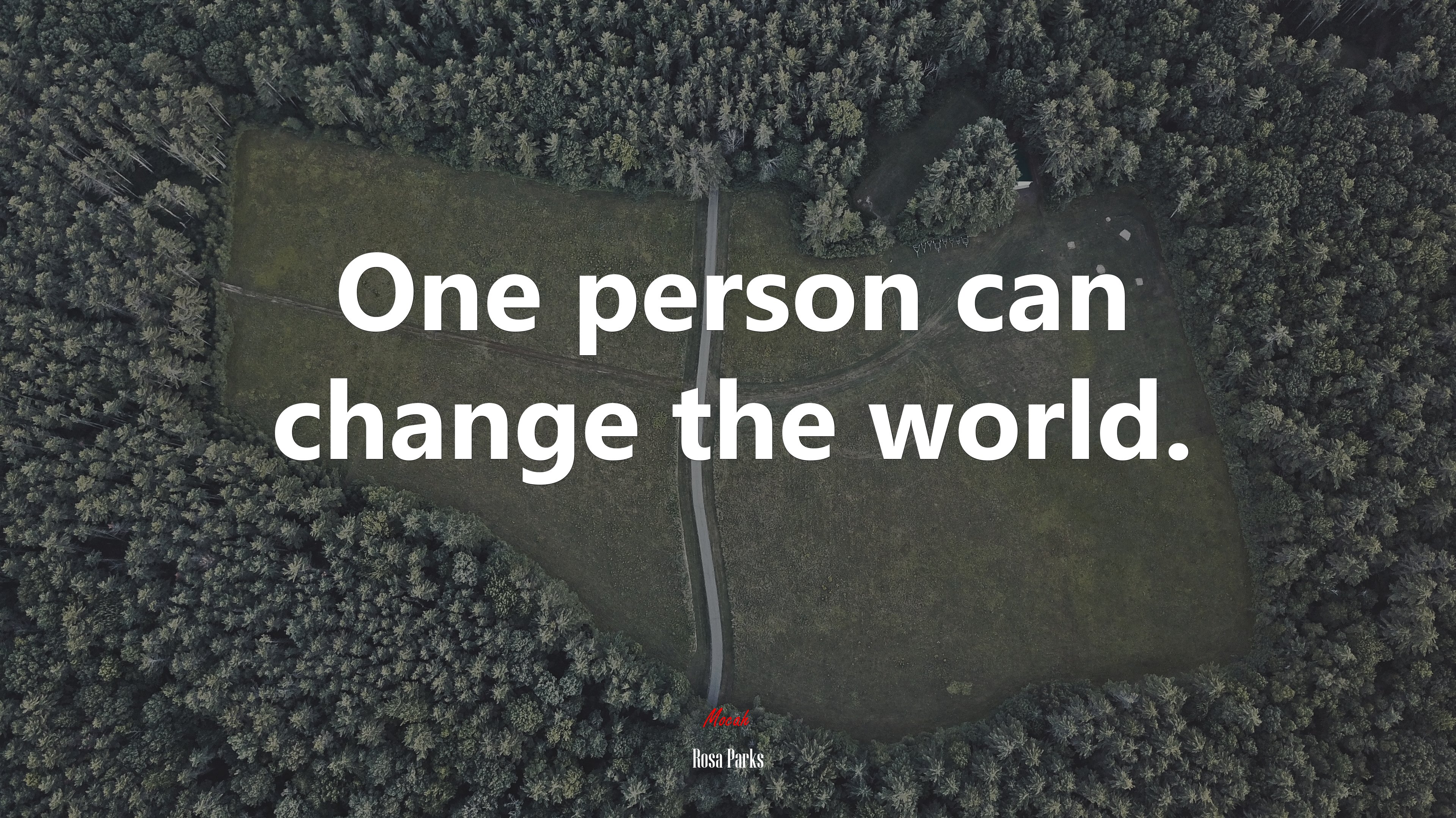 One person can change the world. | Rosa Parks quote HD Wallpaper
