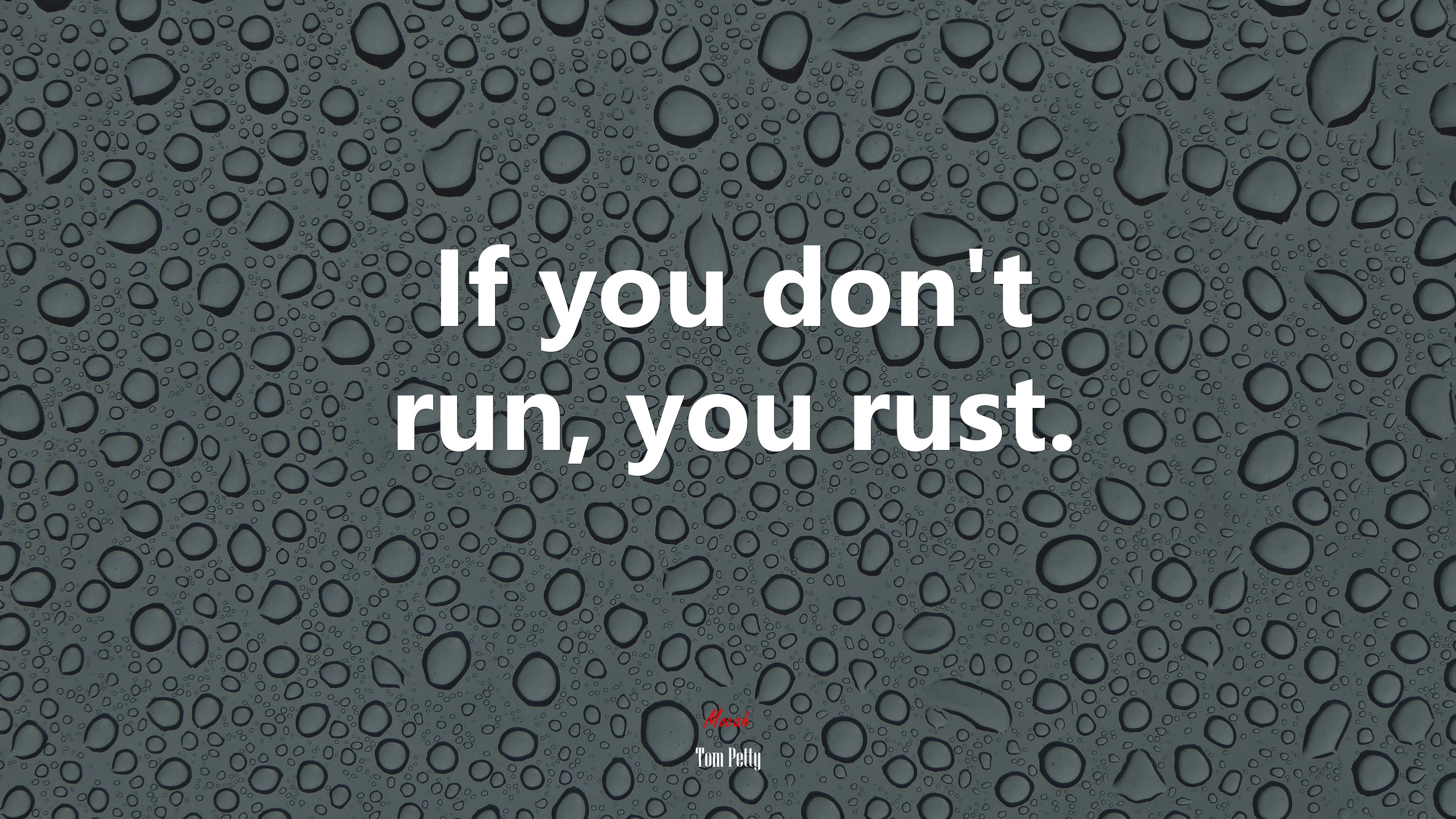 If you don’t run, you rust. | Tom Petty quote HD Wallpaper