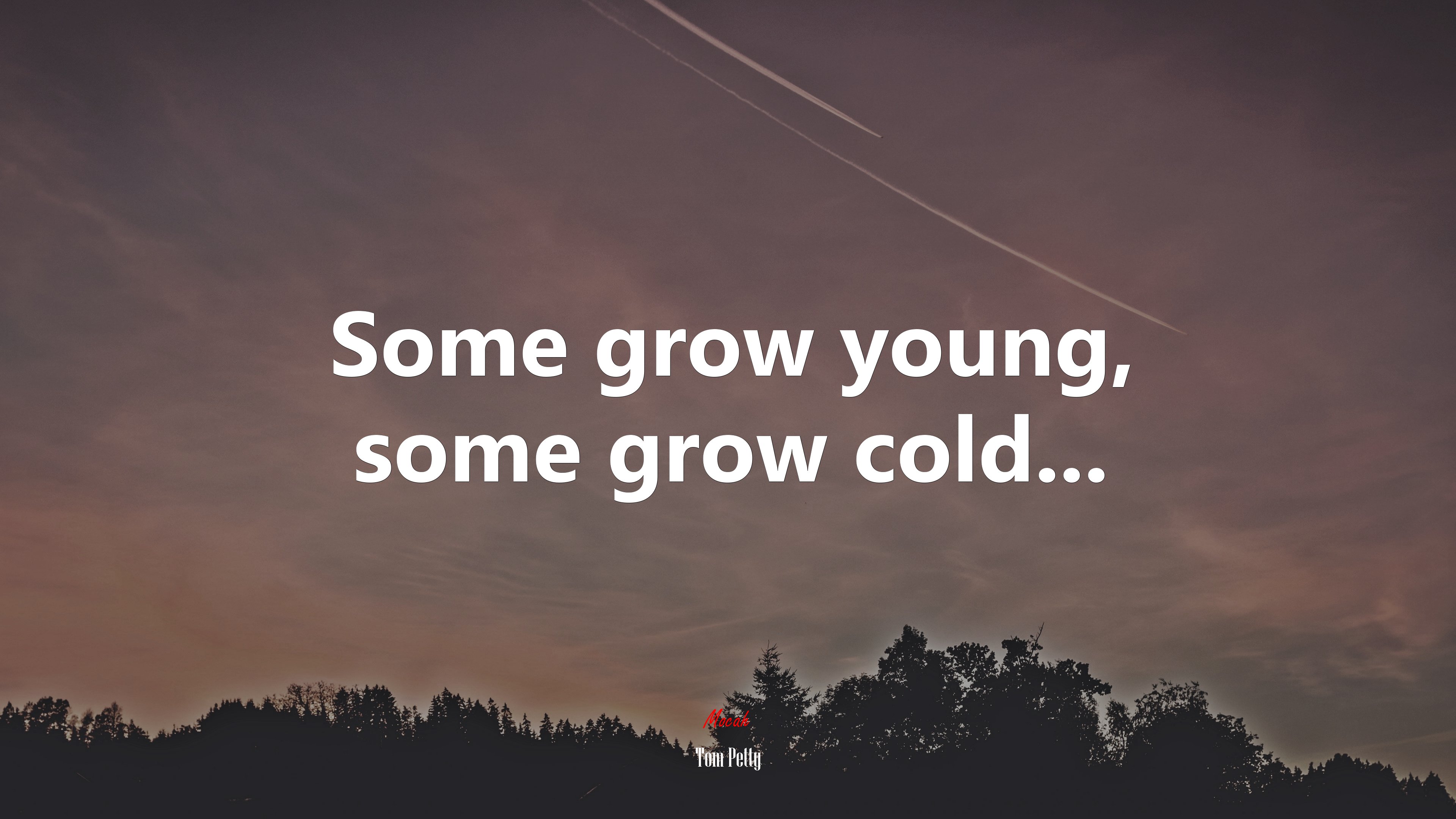Some grow young, some grow cold... | Tom Petty quote HD Wallpaper
